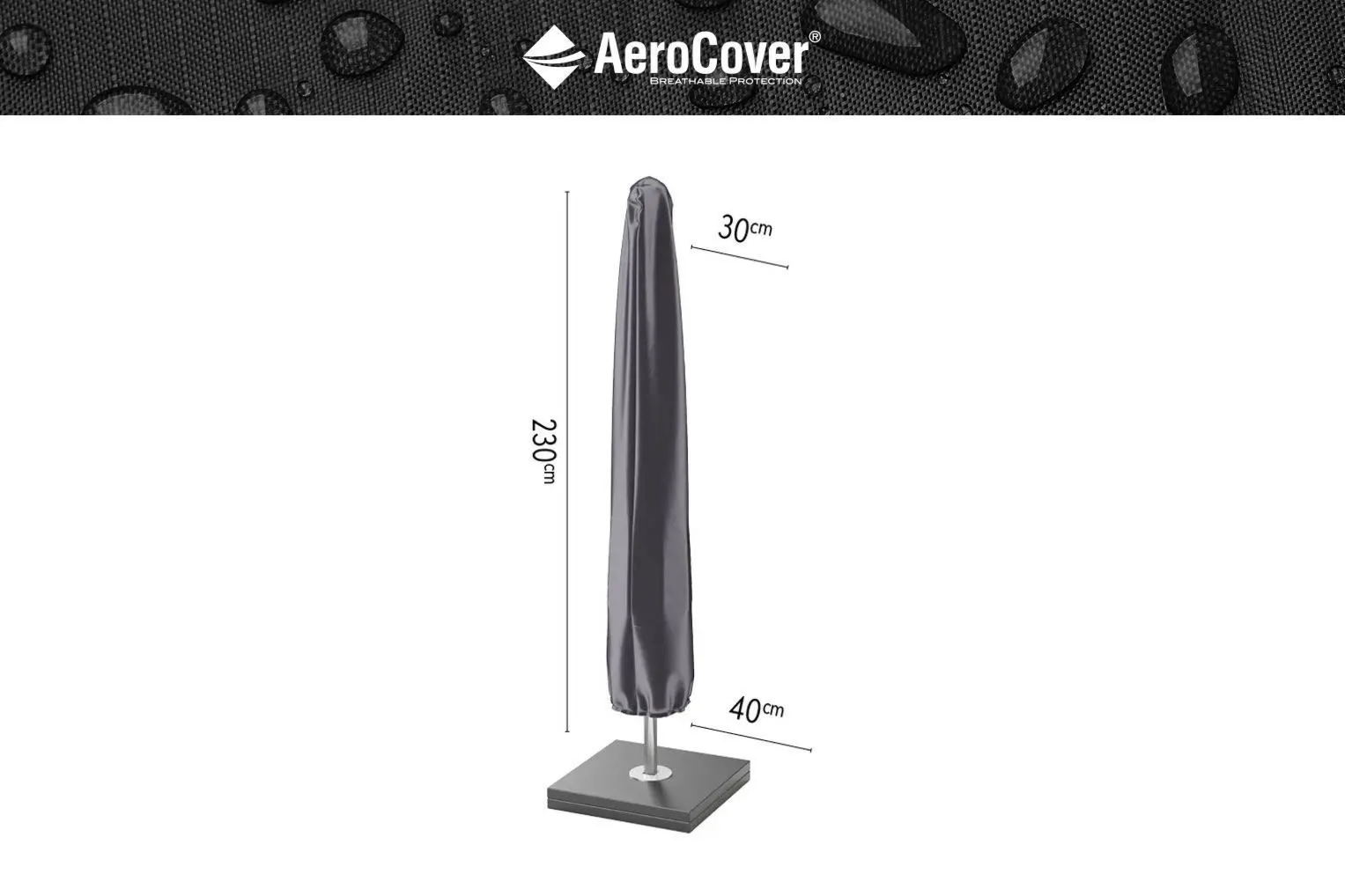 Pokrowiec na parasol  7980 230x30/40 AeroCover antracytowy