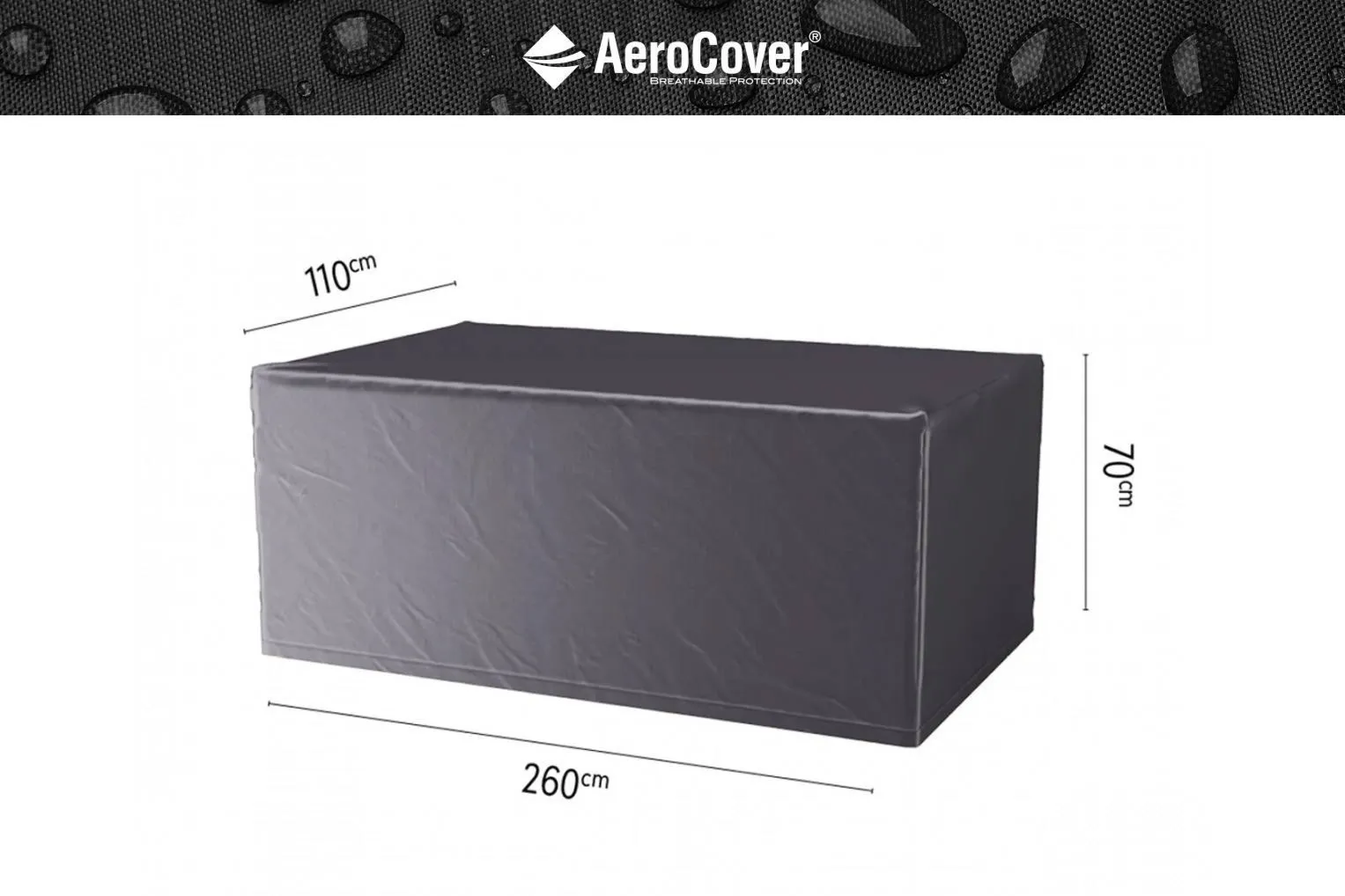 Pokrowiec na stół ogrodowy  7953 260x110x70 AeroCover antracytowy