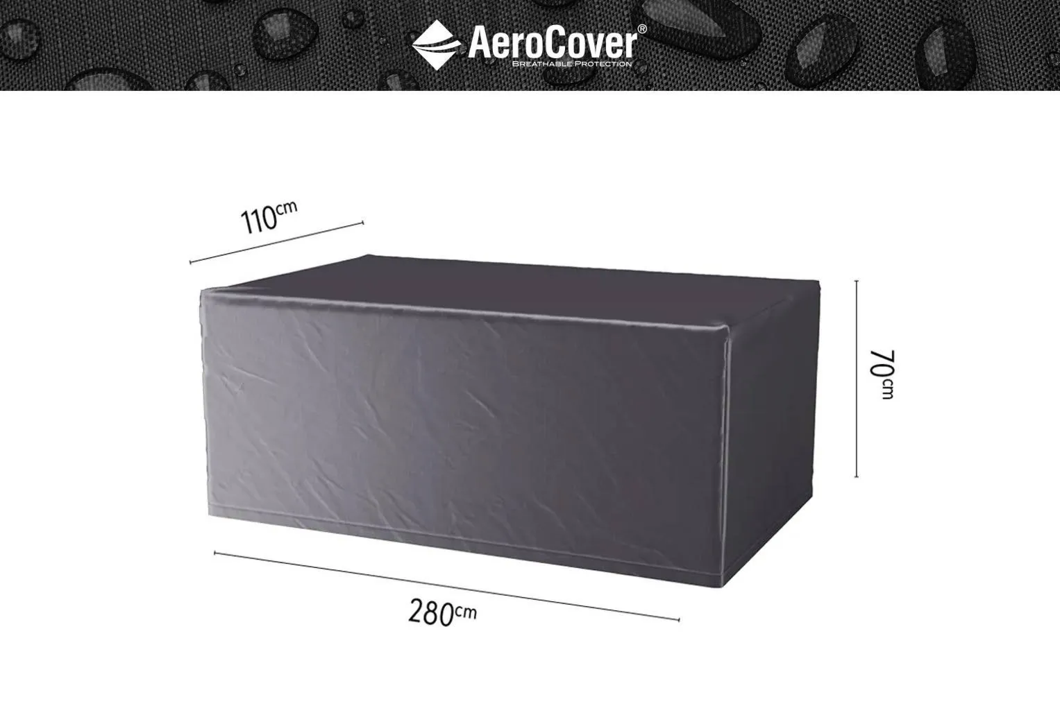 Pokrowiec na stół ogrodowy  7954 280x110x70 AeroCover antracytowy