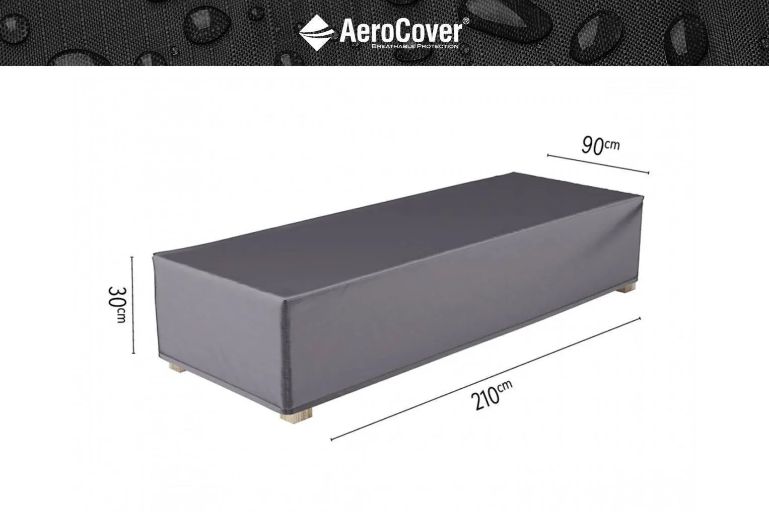 Pokrowiec prostokątny na meble ogrodowe  7988 210x90x30 AeroCover antracytowy