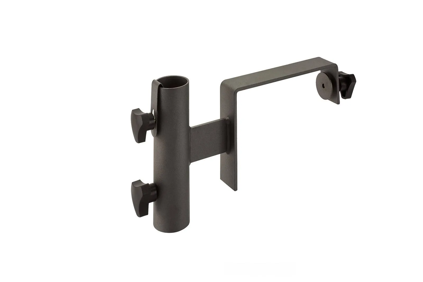 Uchwyt na parasol ogrodowy z regulowanym mocowaniem 98-183 mm   - PLATINUM czarny