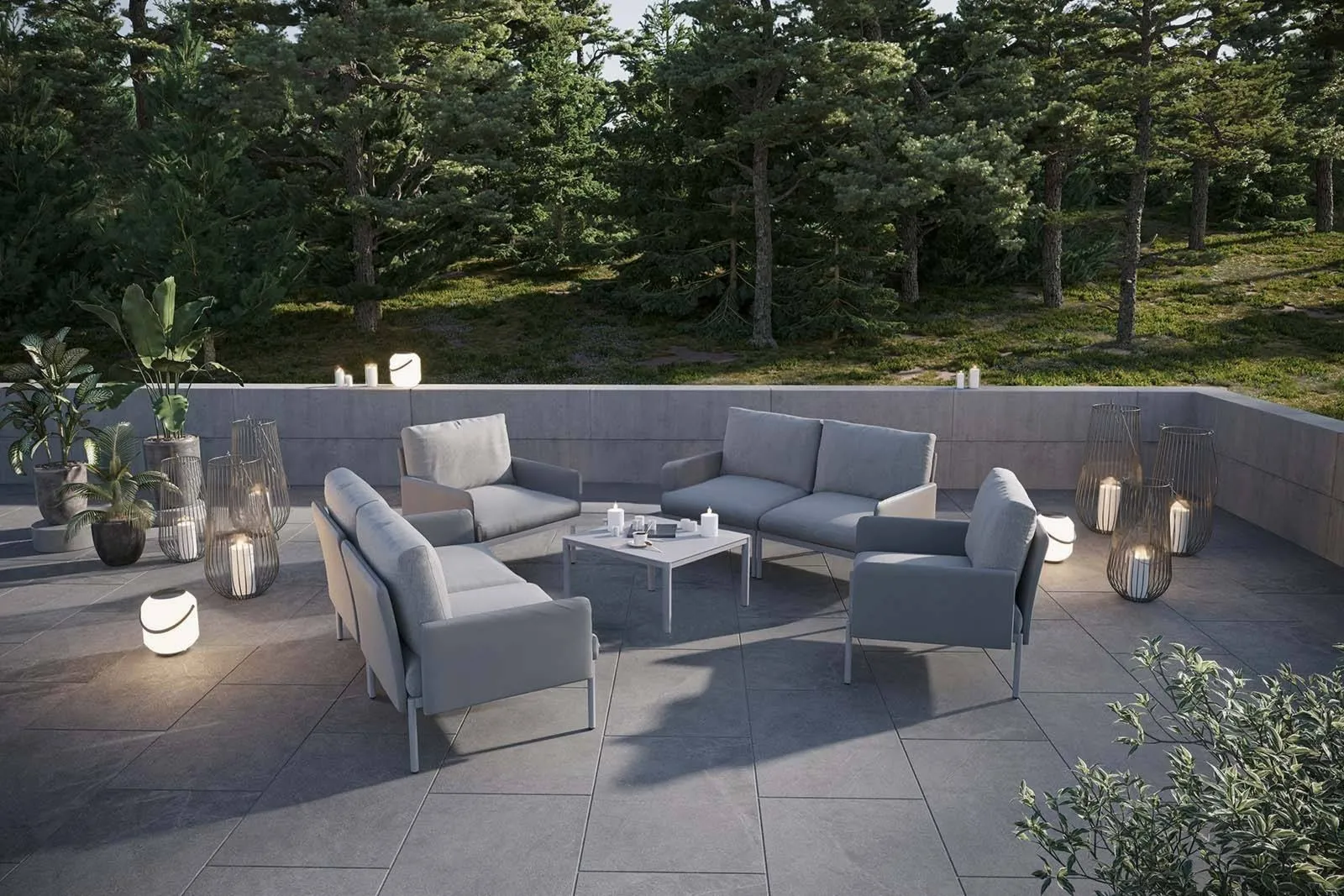 Stylowy zestaw mebli ogrodowych ARONA IV  Zumm szary