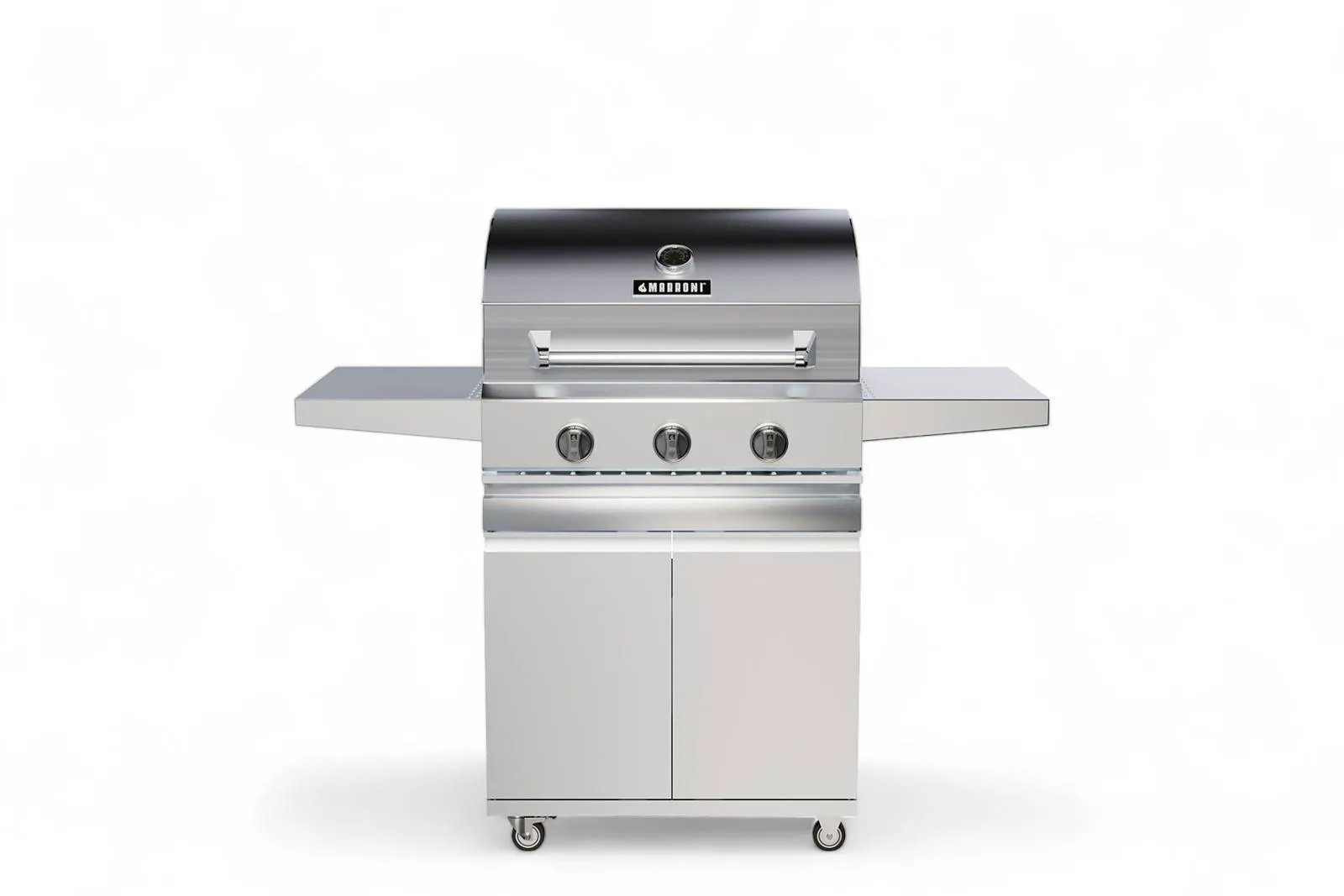 Grill ogrodowy gazowy 3-palnikowy VICO  144x62/56 Marroni Grills srebrny