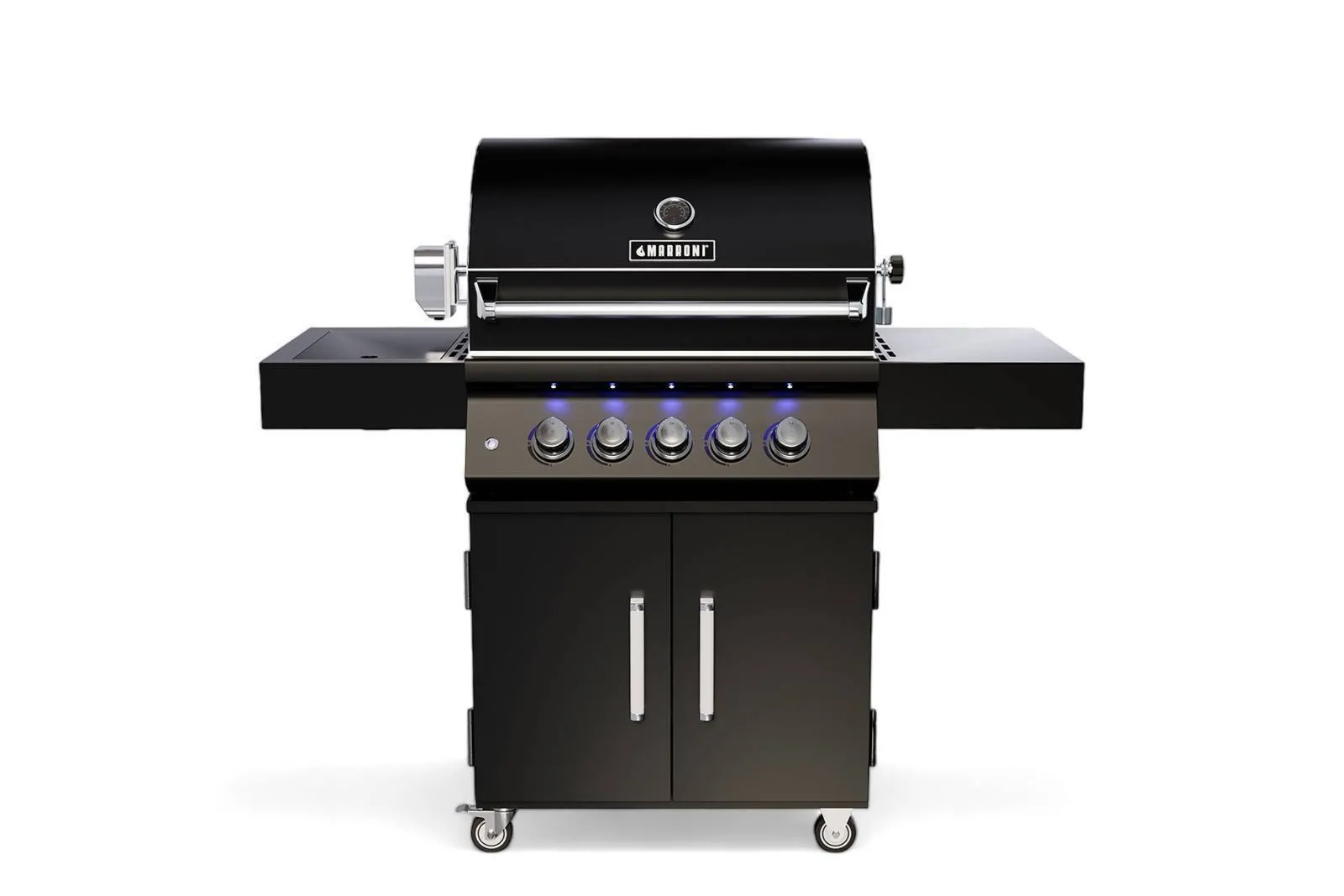 Grill ogrodowy gazowy PRO 3-palnikowy PANAREA  144x62/56 Marroni Grills czarny