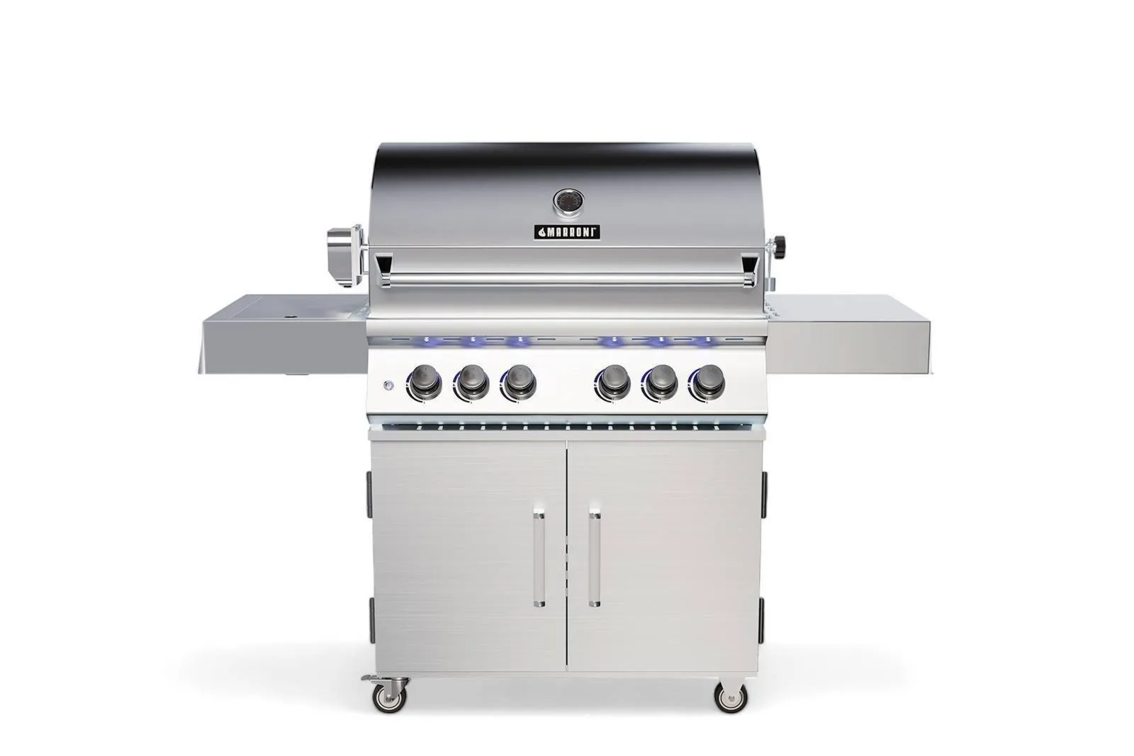 Grill ogrodowy gazowy PRO 4-palnikowy STROMBOLI  160x62/56 Marroni Grills srebrny