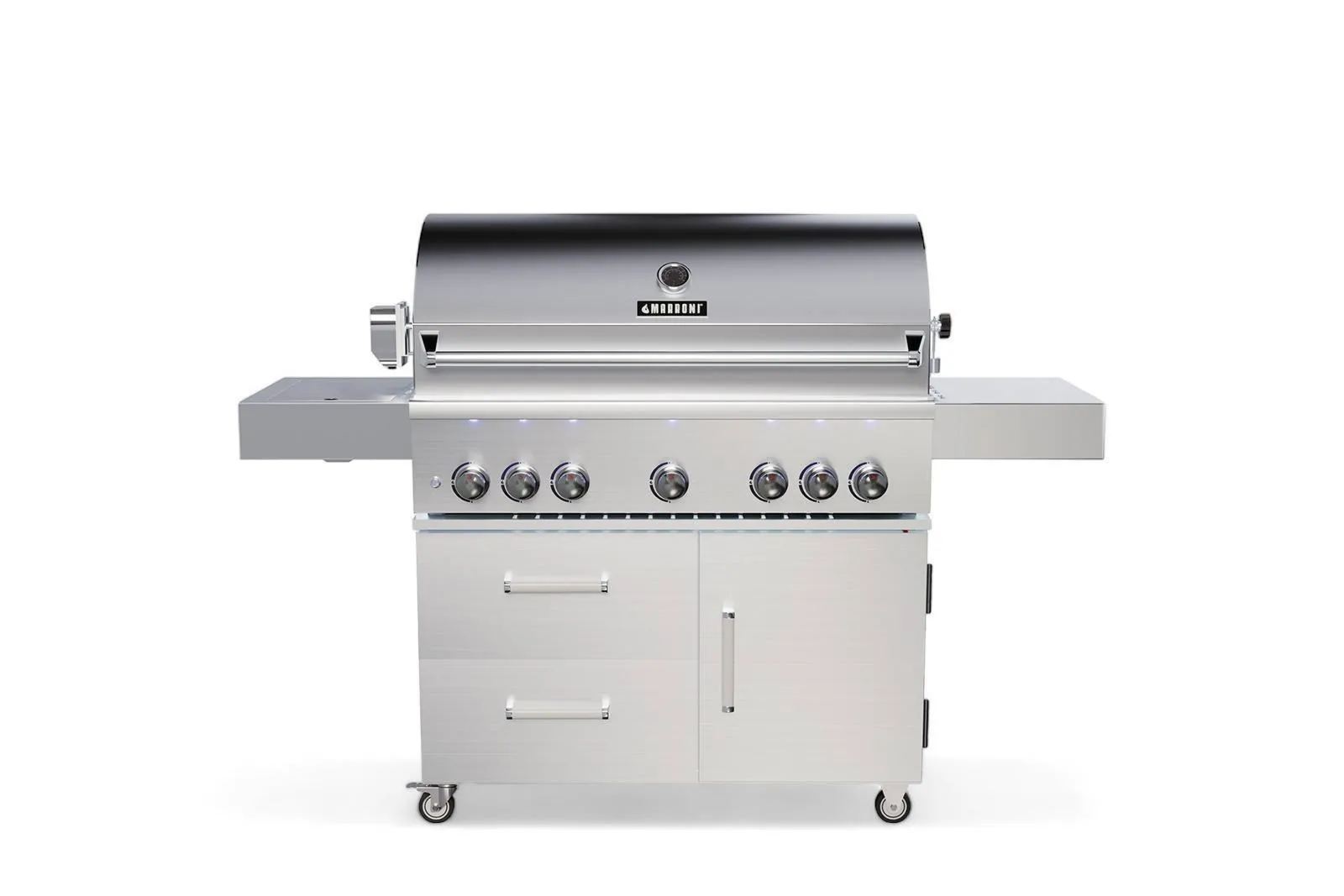 Grill ogrodowy gazowy PRO 5-palnikowy VESUVIUS  178,6x60 Marroni Grills srebrny