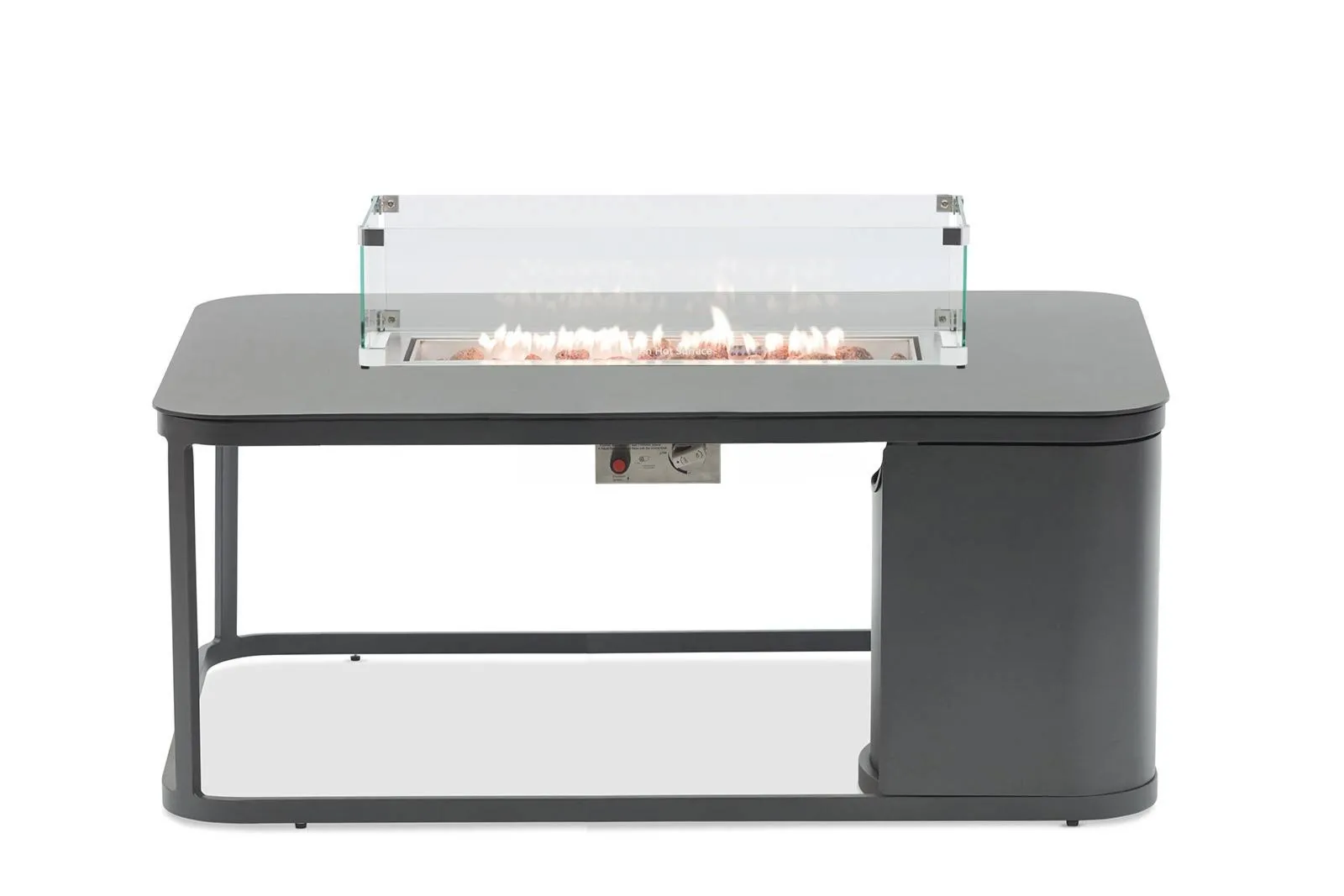 Palenisko gazowe postokątne FOGO  121x85 Marroni Grills antracytowe