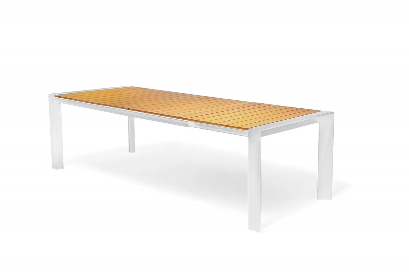 Rozkładany stół ogrodowy MURO   200-320x100 Zumm biały aluminium - teak
