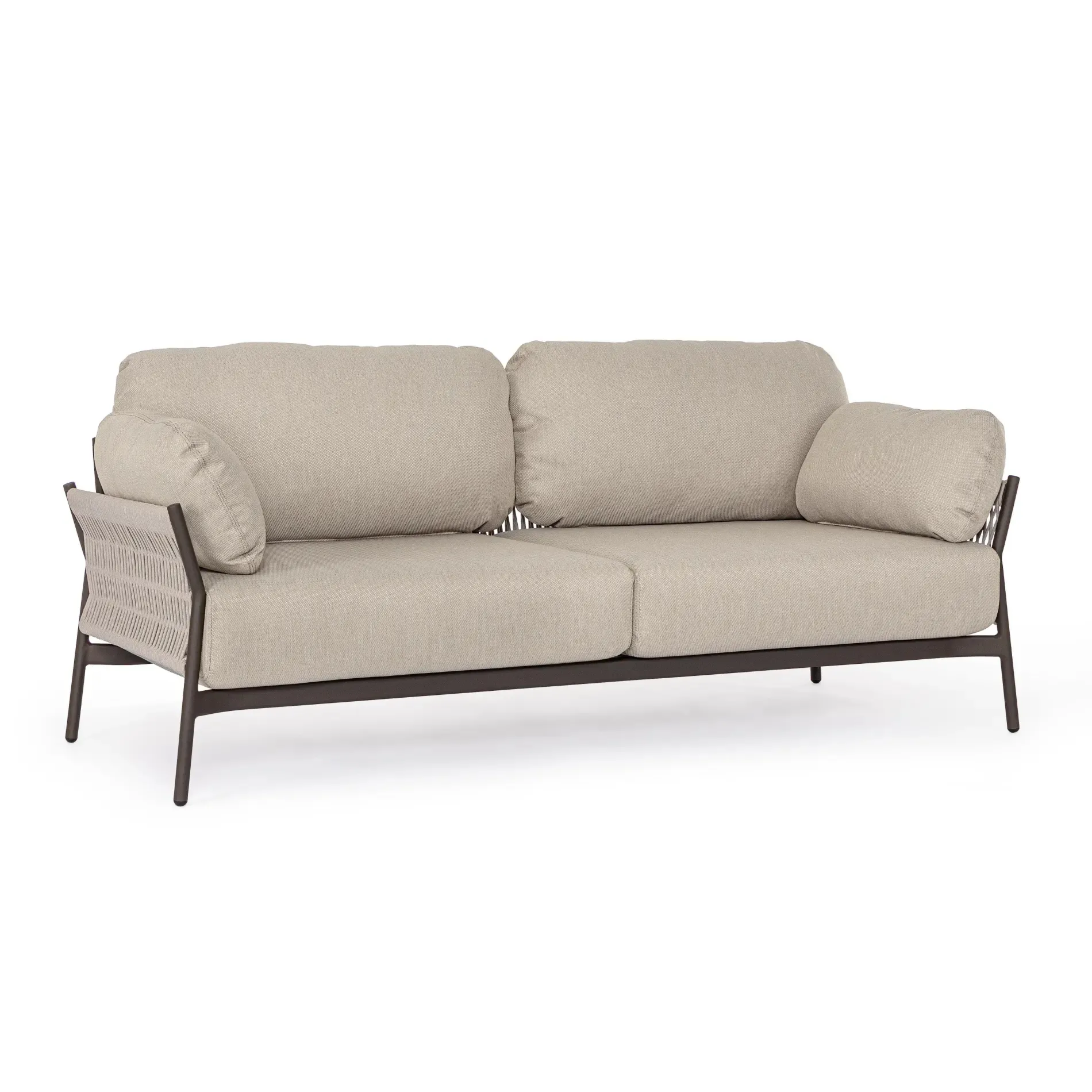 Bolzano Pavio Sofa ogrodowa 2 osobowa 183x80 czarny aluminiowa