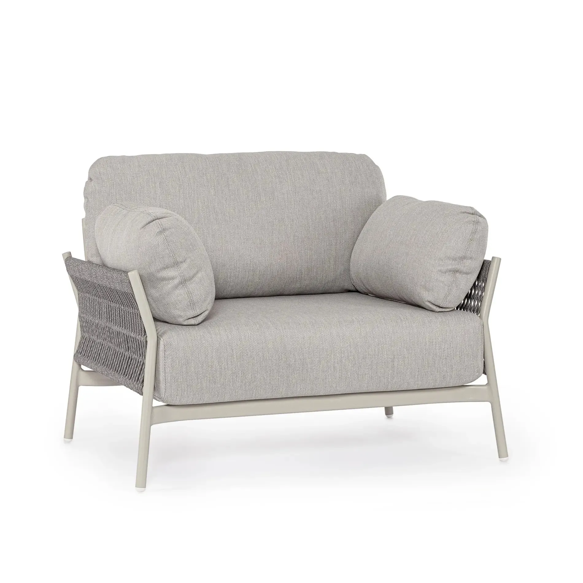 Bolzano Pavio Fotel ogrodowy 99x80 piaskowy aluminiowy