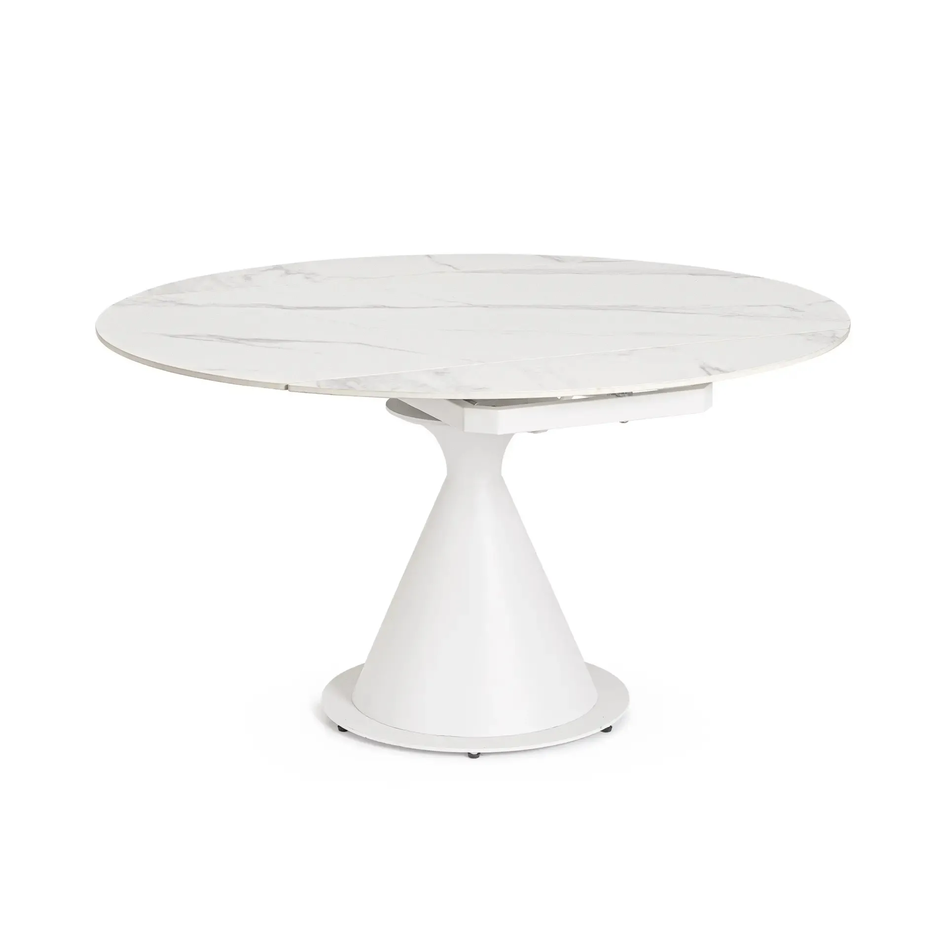 Bolzano Jacobetta Stół rozkładany Ø85-135 biały spiekowy