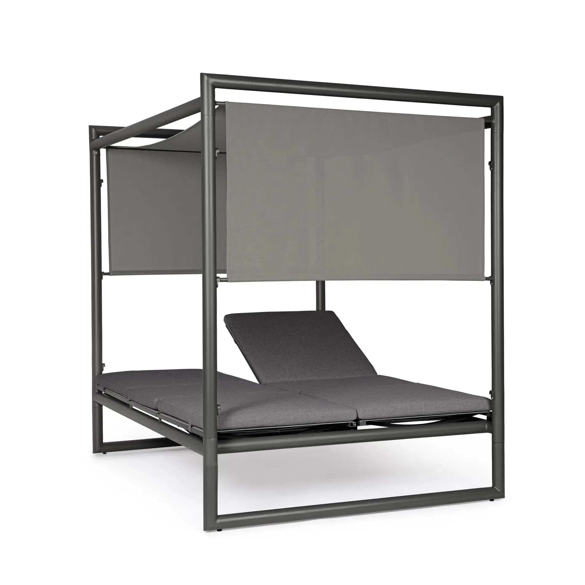 Bolzano Kolli Łóżko ogrodowe 149x213 antracytowy aluminiowy