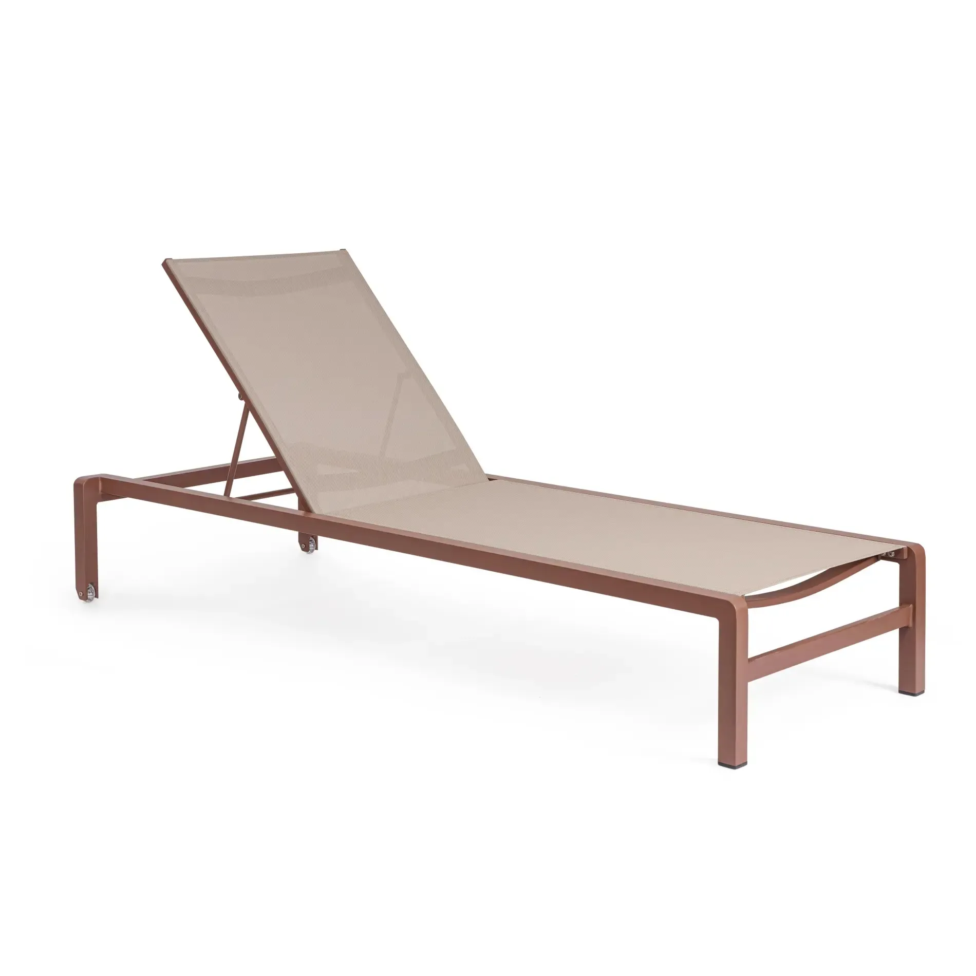 Bolzano Kolli Leżak ogrodowy 78x195 brązowy aluminiowy