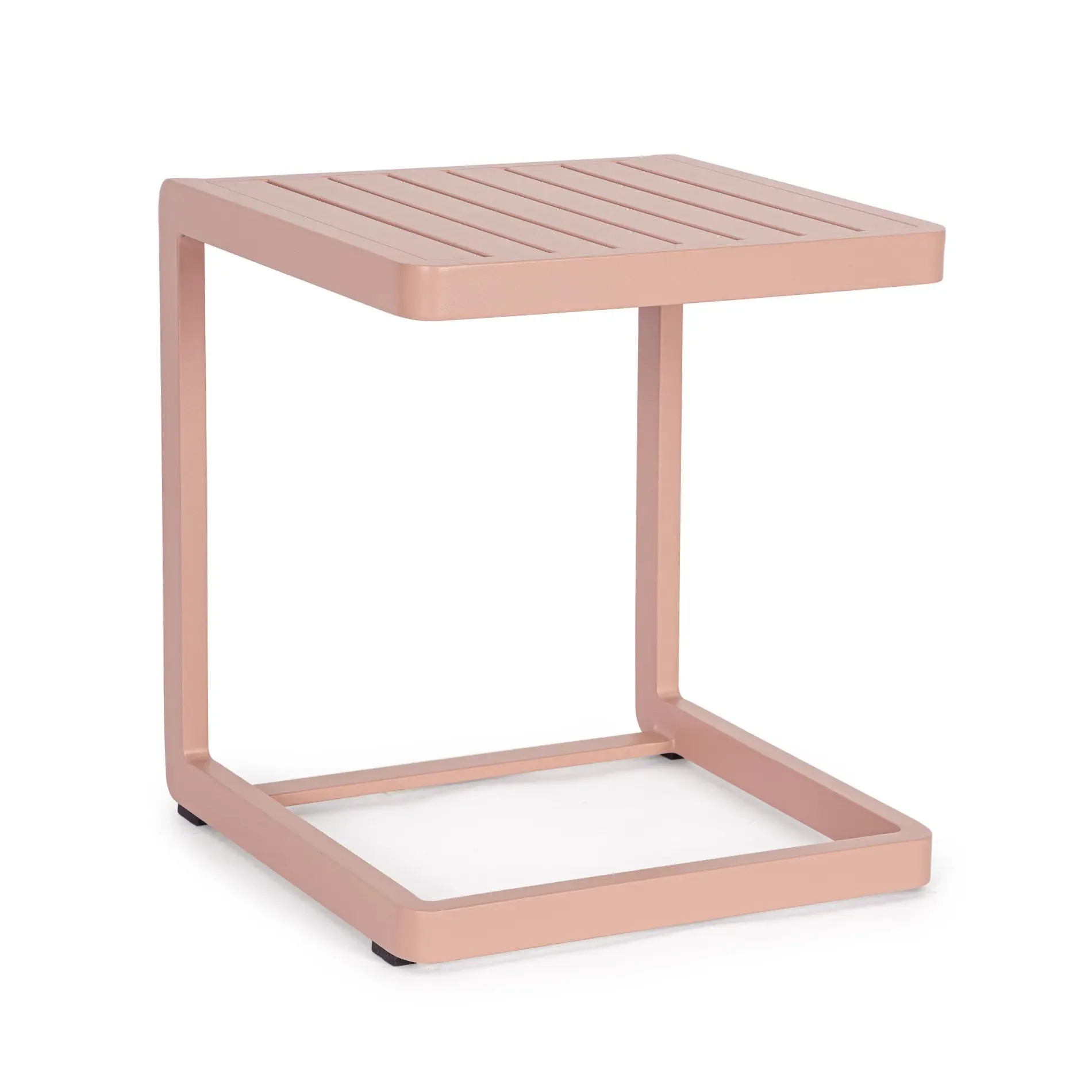 Bolzano Kolli Stolik do leżaka 40x40 beżowy aluminiowy