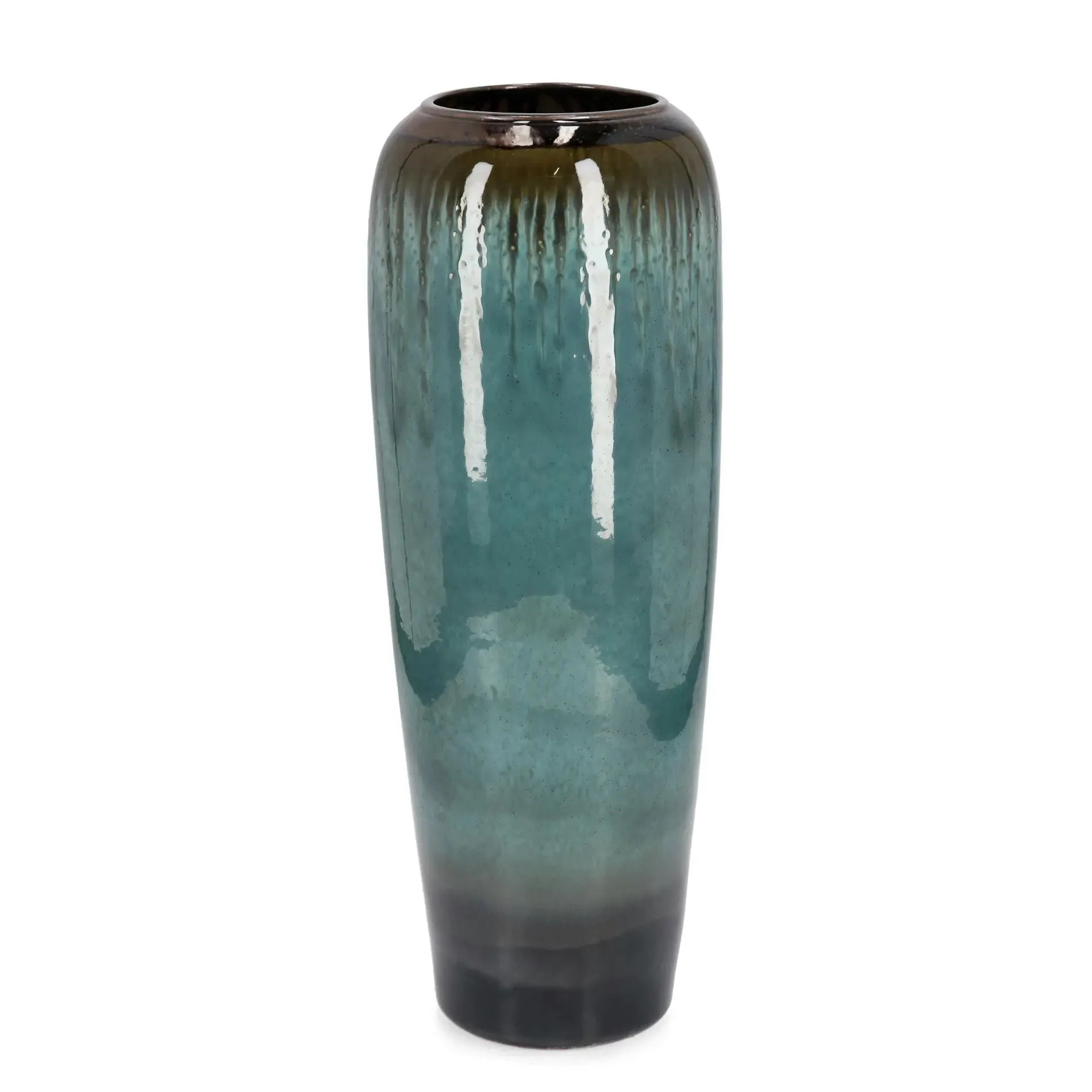 Bolzano Cristallo Wazon Ø26 turkusowy szklany