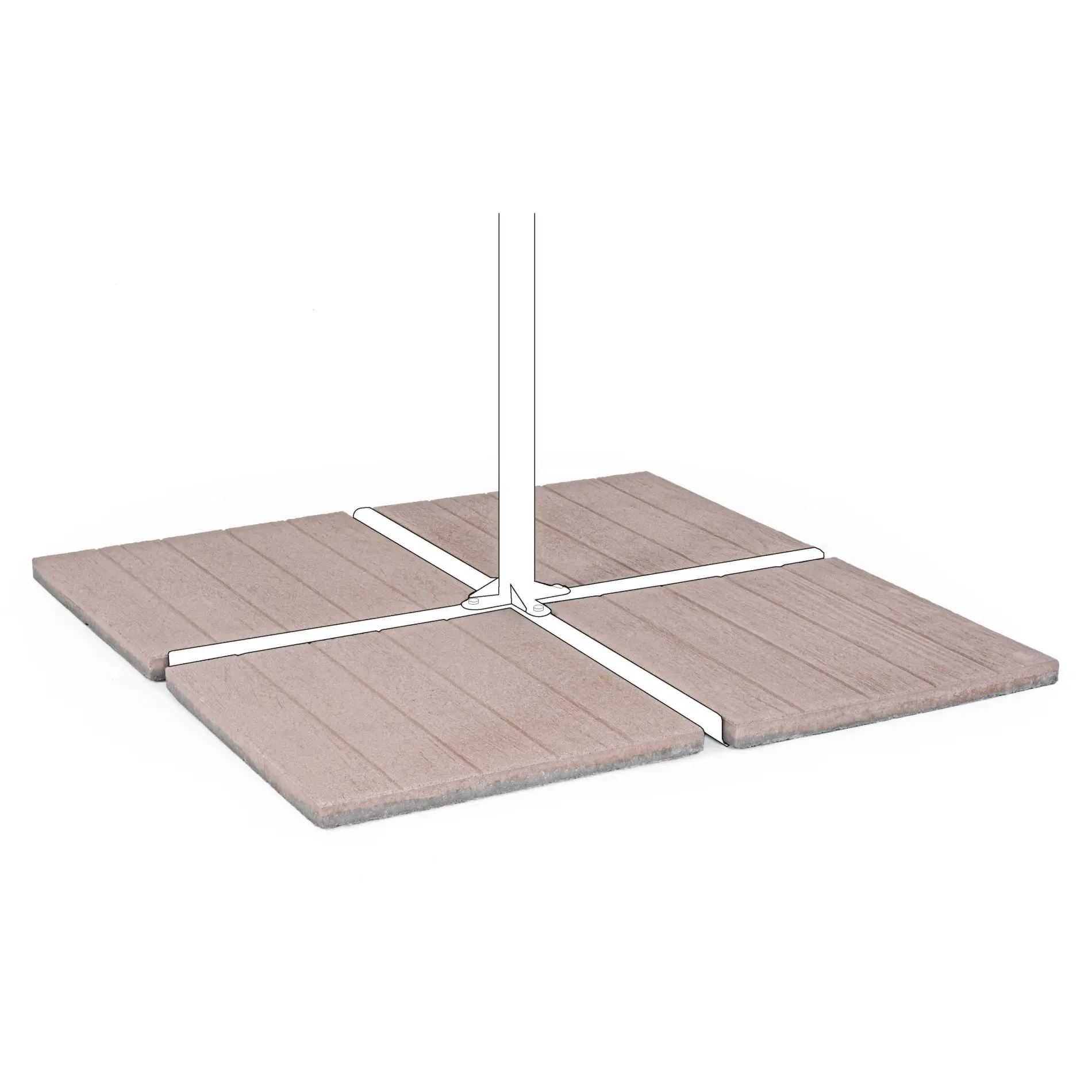 Bolzano Lavoro Komplet 4 podstaw cementowych do parasola 50x50 beżowa cementowa