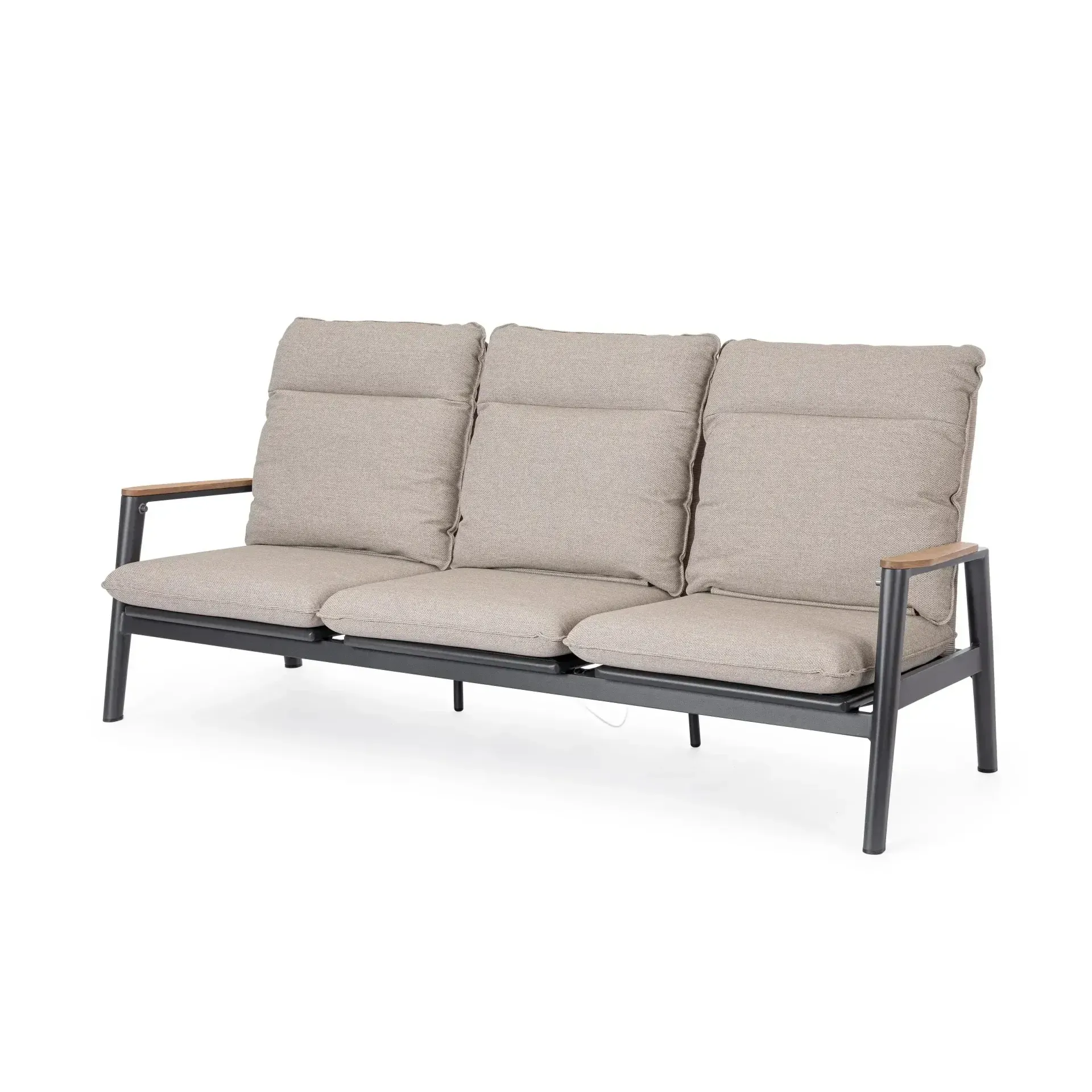Sofa ogrodowa 3 osobowa MIGUEL 213x86 Bizzotto beżowa aluminium