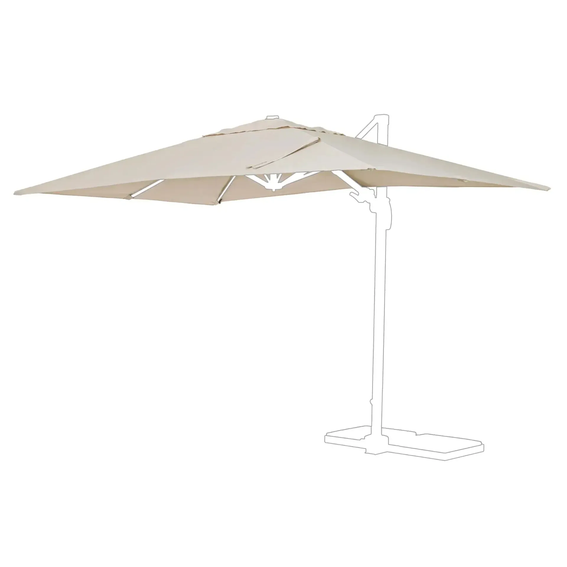 Poszycie dla parasola SARAGOZZA 300x200 Bizzotto beżowe poliester