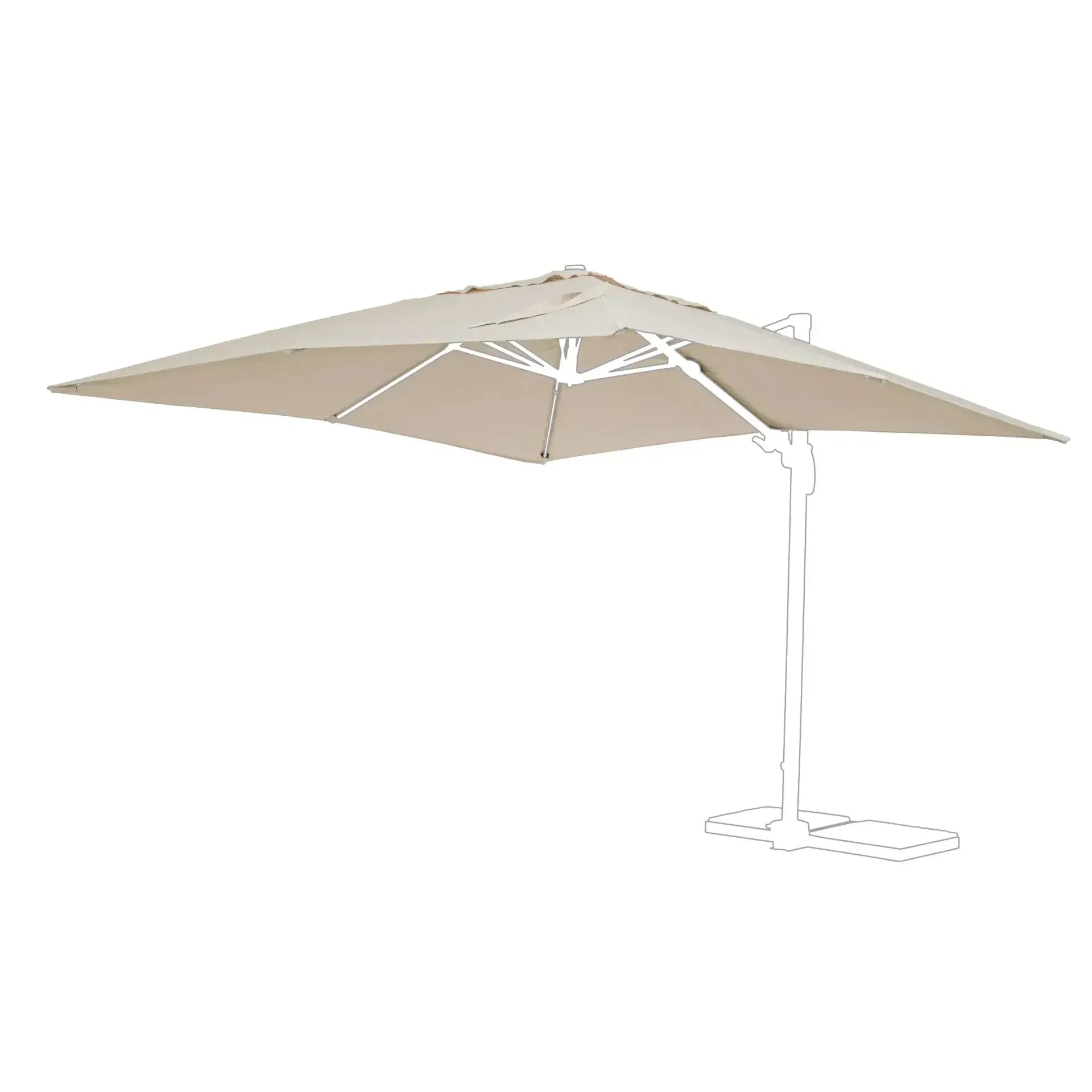 Poszycie dla parasola SARAGOZZA 300x300 Bizzotto beżowe poliester