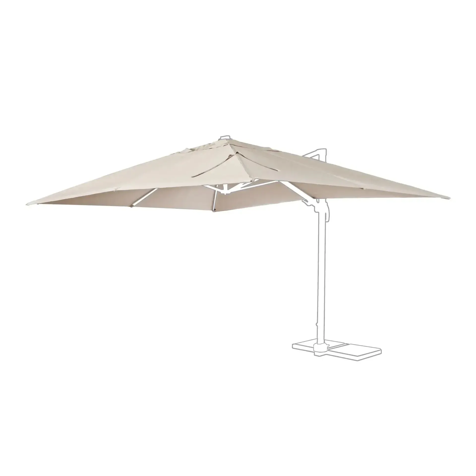 Poszycie dla parasola SARAGOZZA 400x300 Bizzotto beżowe poliester