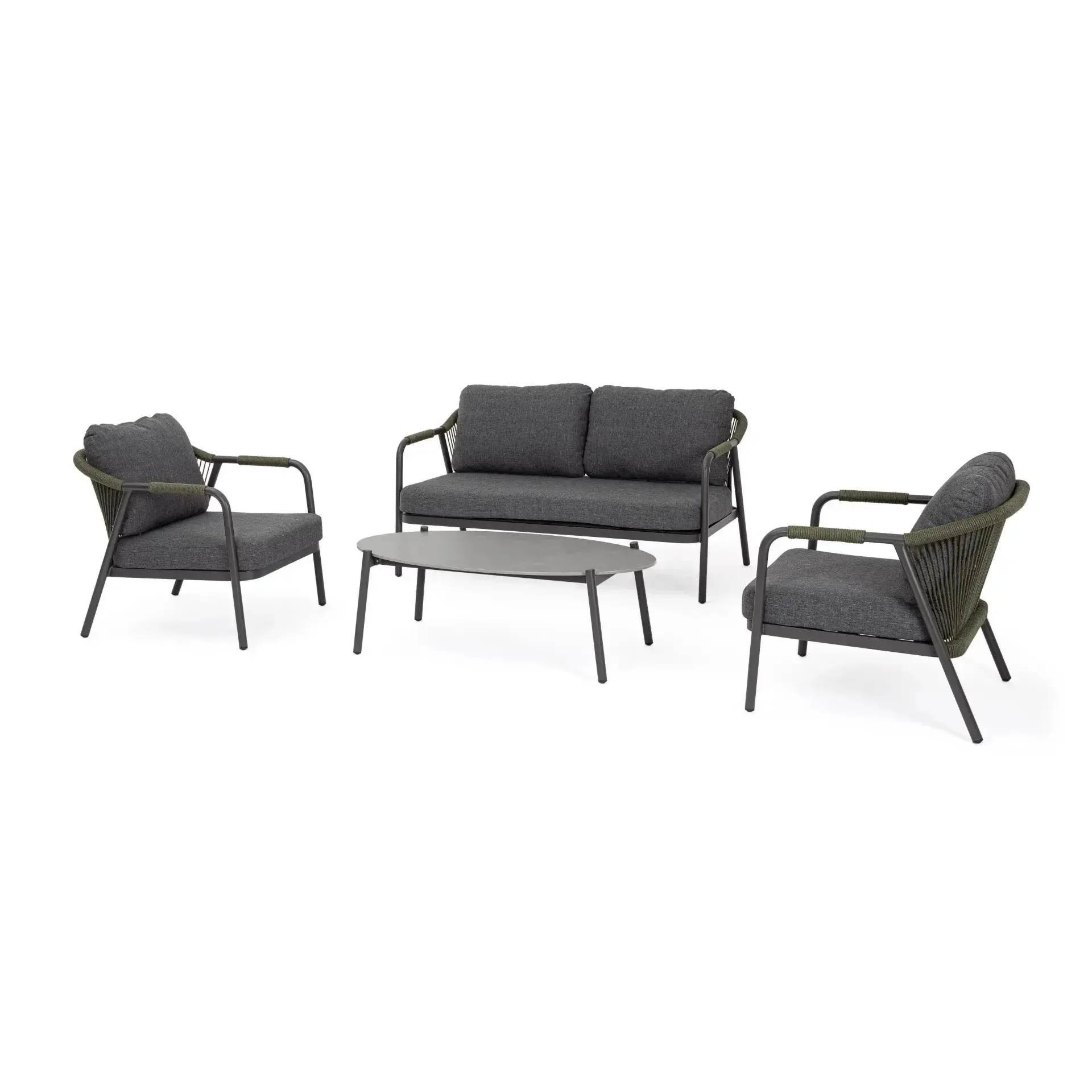 Komplet ogrodowy MIRAVET  Bizzotto antracytowy aluminium