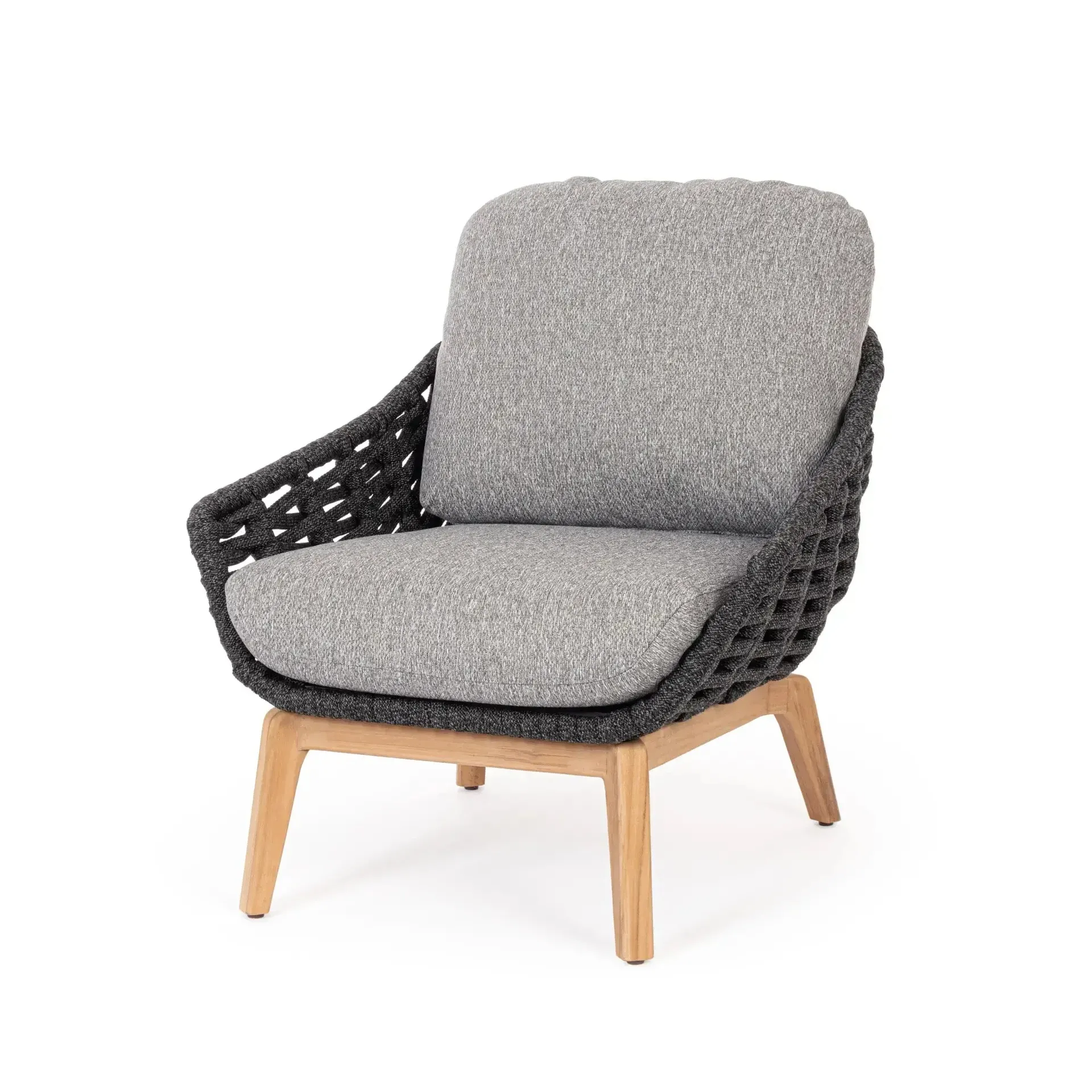 Fotel ogrodowy TAMIRES 78x88 Bizzotto antracytowy drewno teak