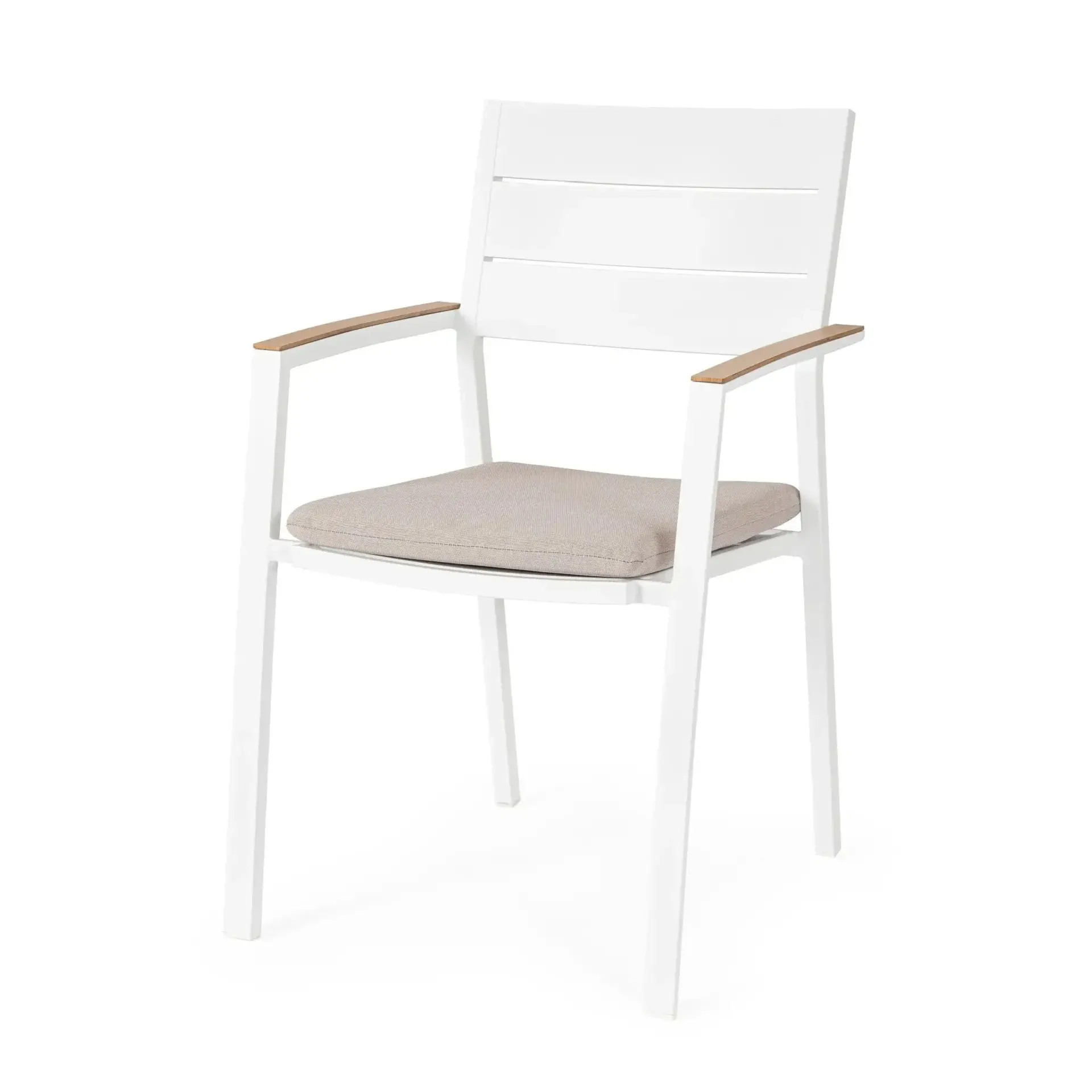 Krzesło ogrodowe ZELMAR 58,5x55,5 Bizzotto białe aluminium