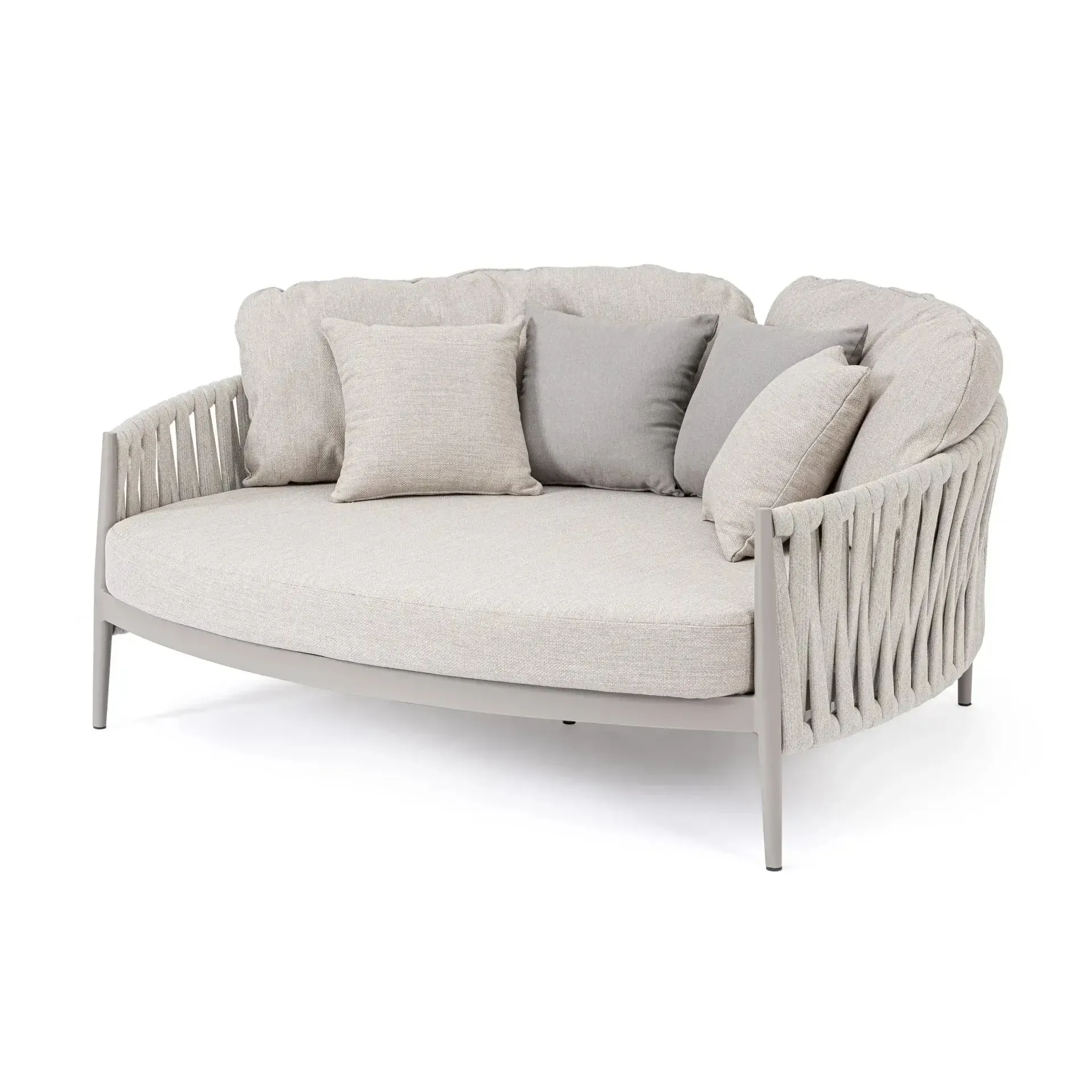 Łóżko ogrodowe JACINTA 160x145 Bizzotto beżowe aluminium