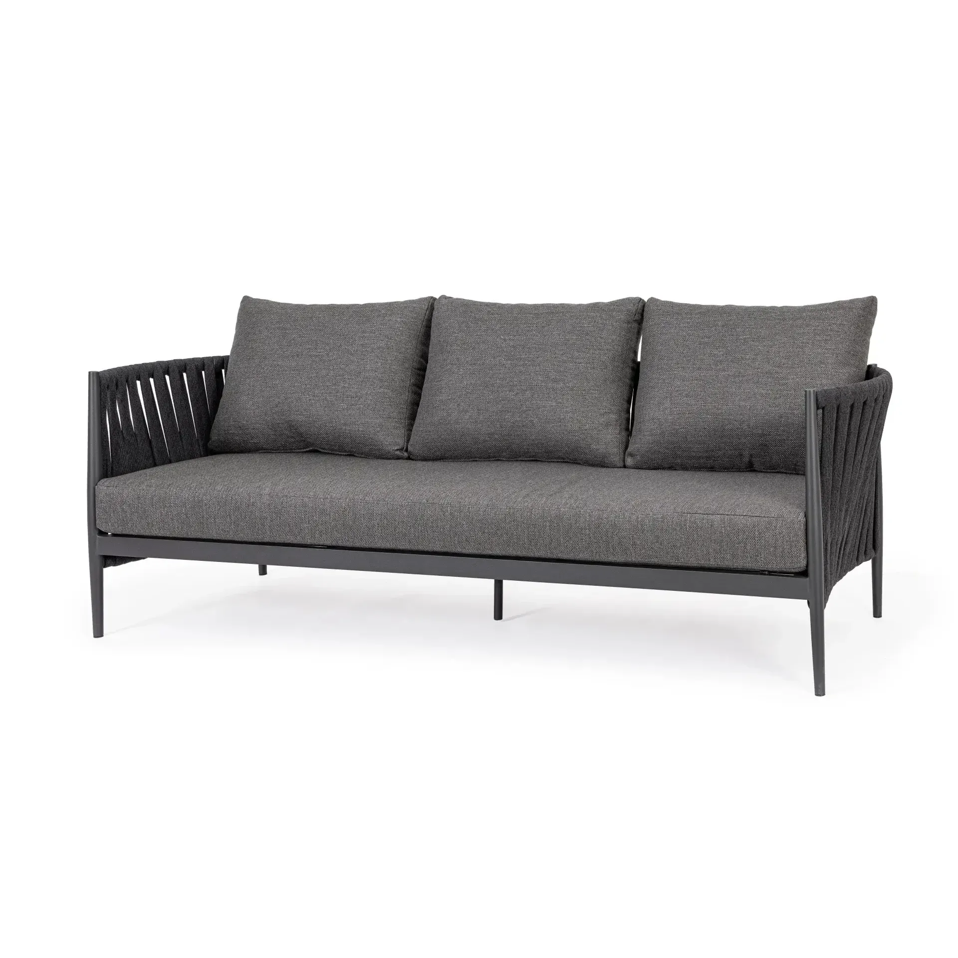 Sofa ogrodowa 3 osobowa JACINTA 231x83 Bizzotto antracytowa aluminium