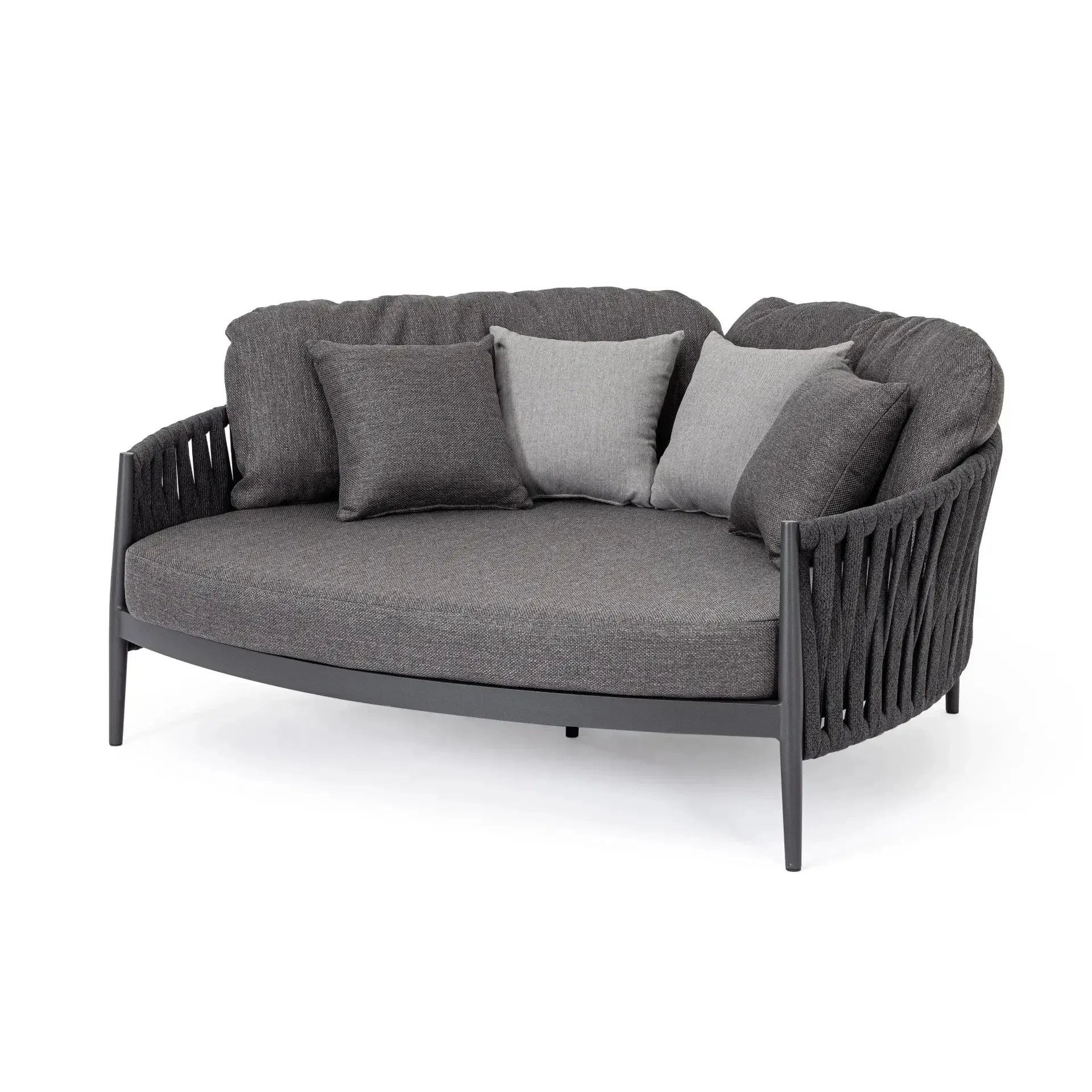 Łóżko ogrodowe JACINTA 160x145 Bizzotto antracytowe aluminium