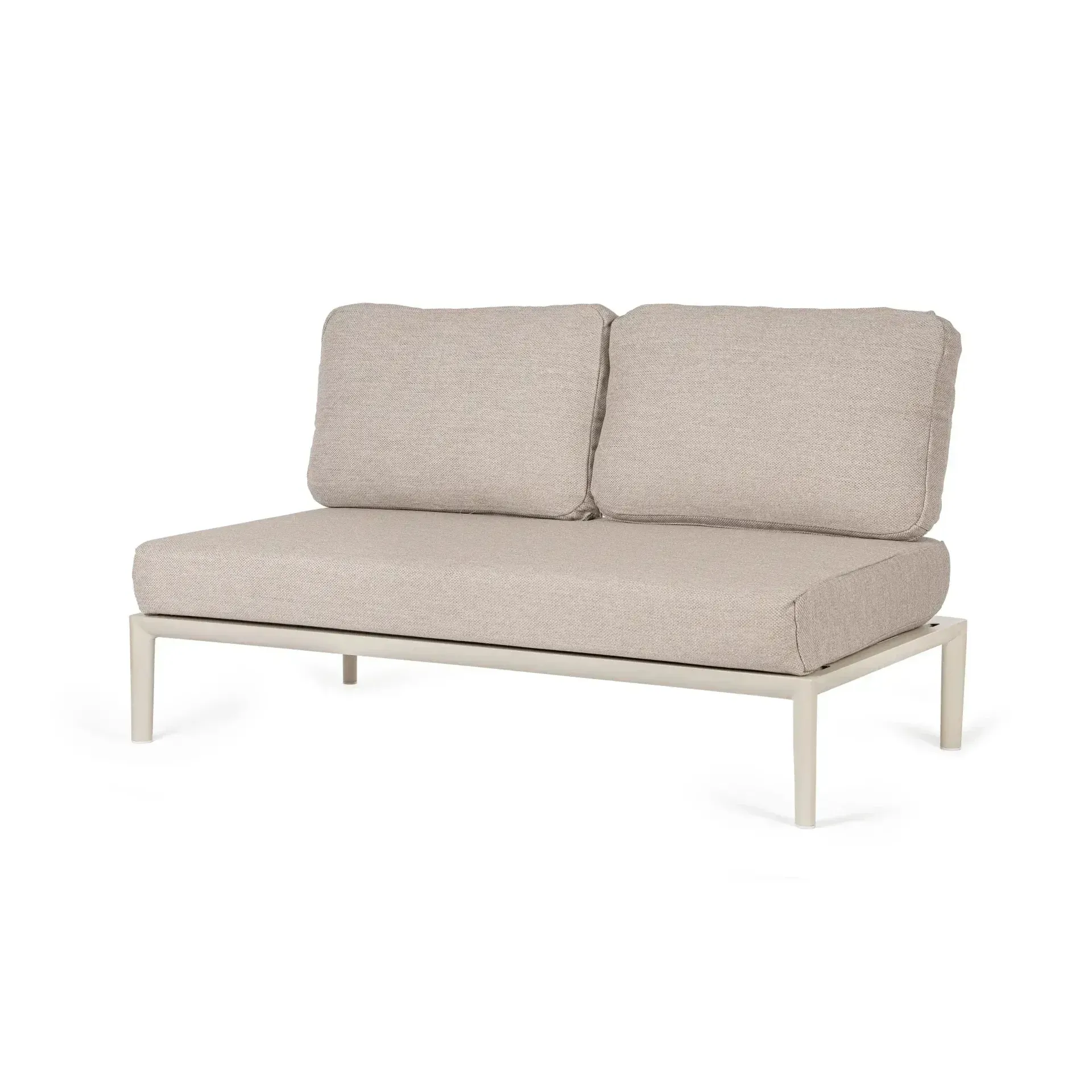 Sofa ogrodowa GERALD 144x80 Bizzotto beżowa aluminium