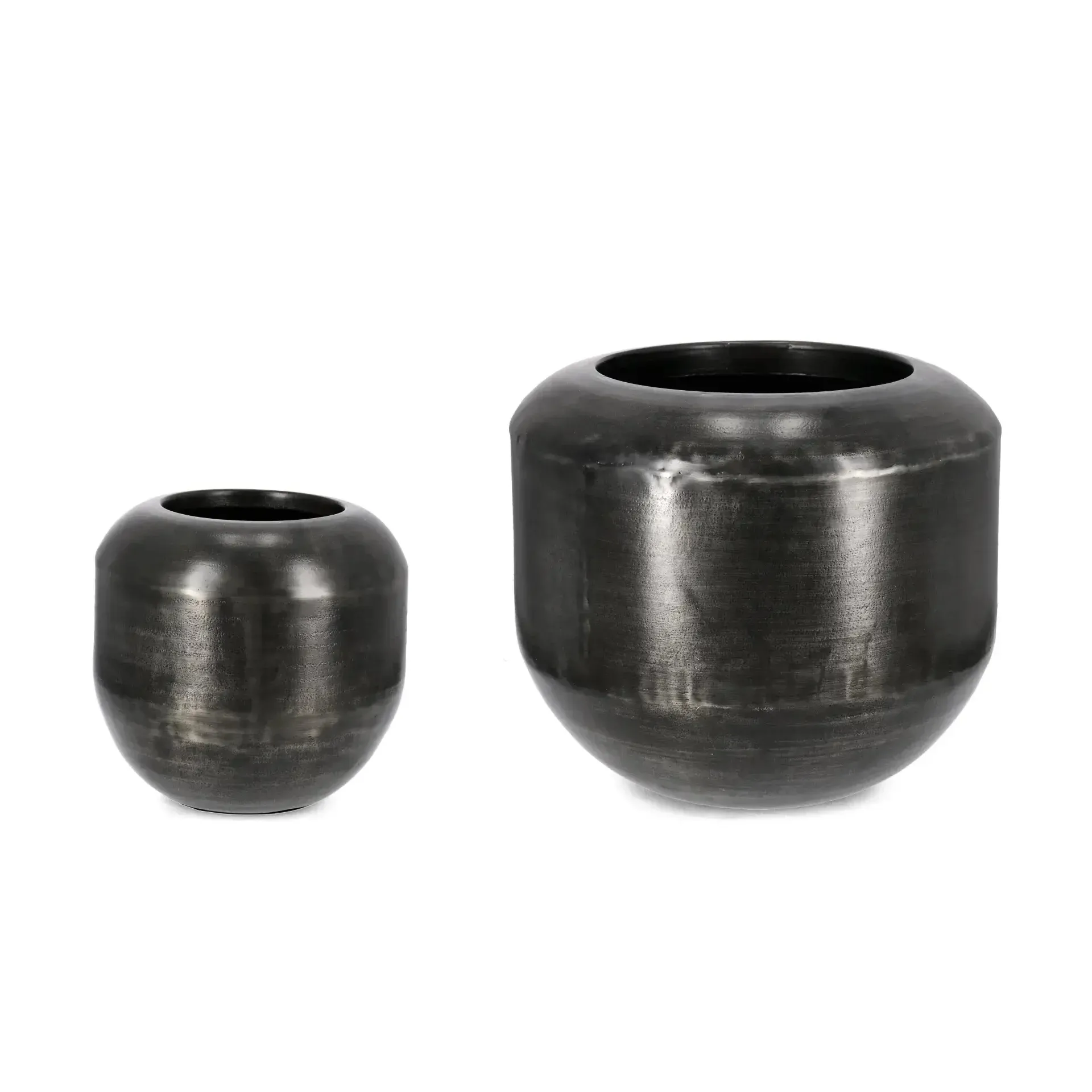 Zestaw wazonów NADU Ø40 + Ø66 Bizzotto antracytowy aluminium