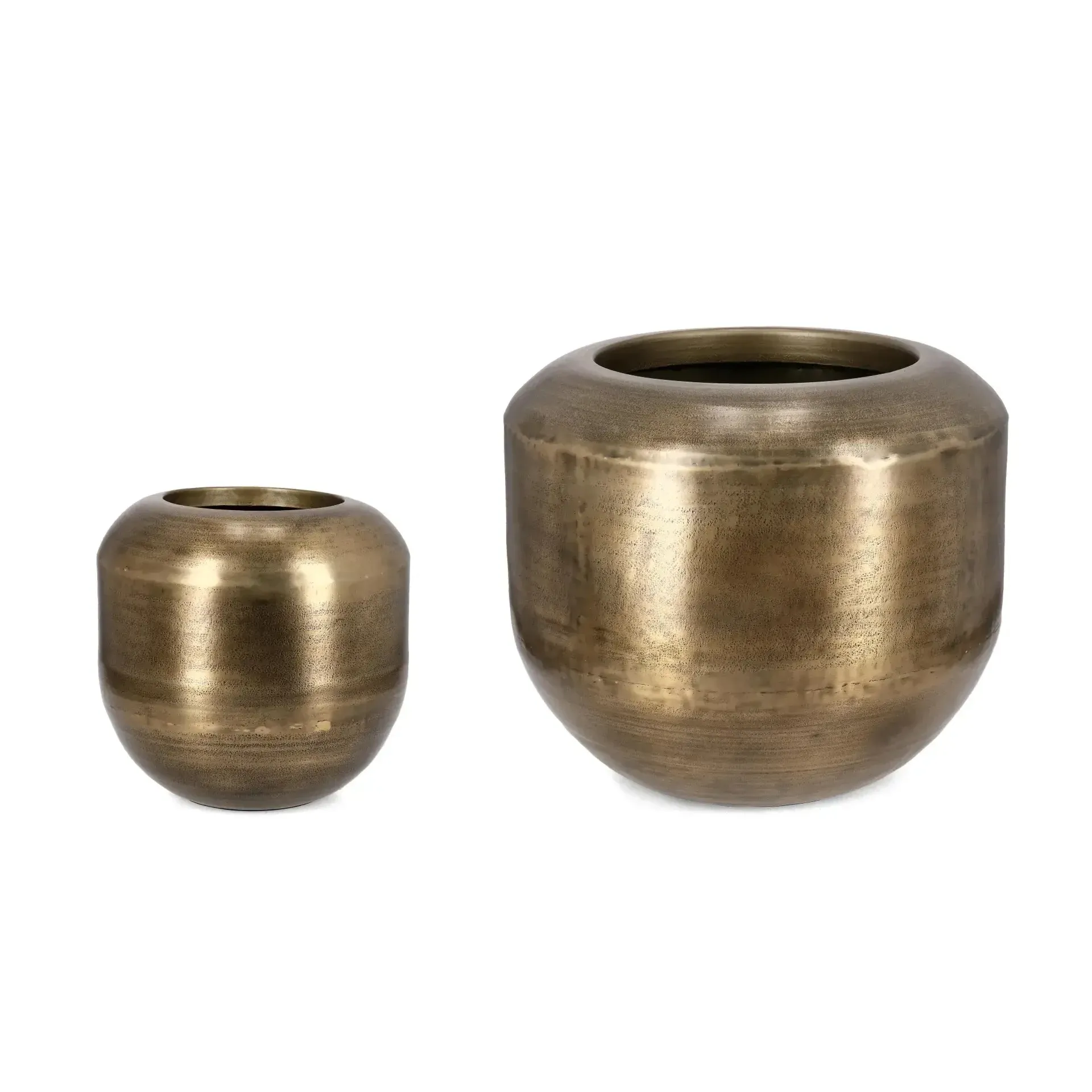 Zestaw wazonów NADU Ø40 + Ø66 Bizzotto złote aluminium