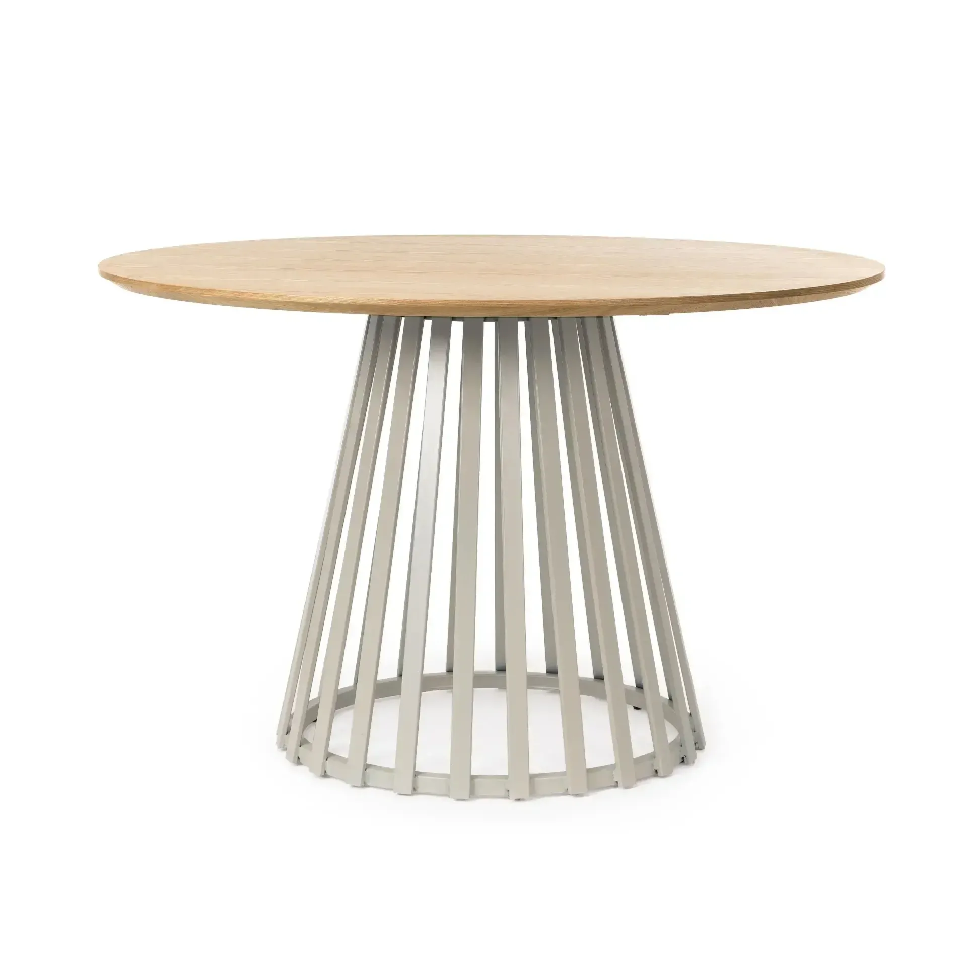 Stół CILLIAN Ø120 Bizzotto beżowy metal - mdf