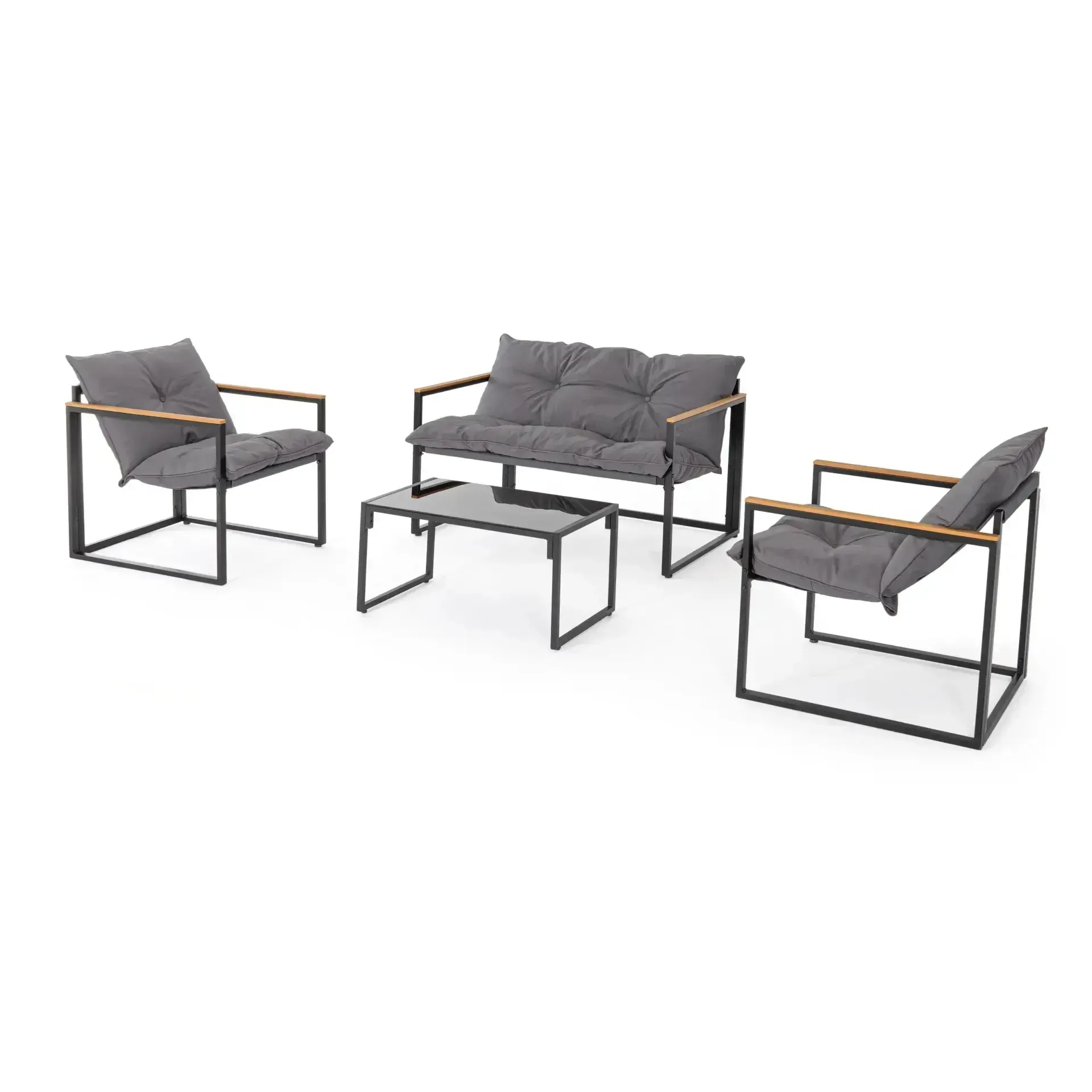 Zestaw mebli ogrodowych ILDA  Bizzotto antracytowy aluminium