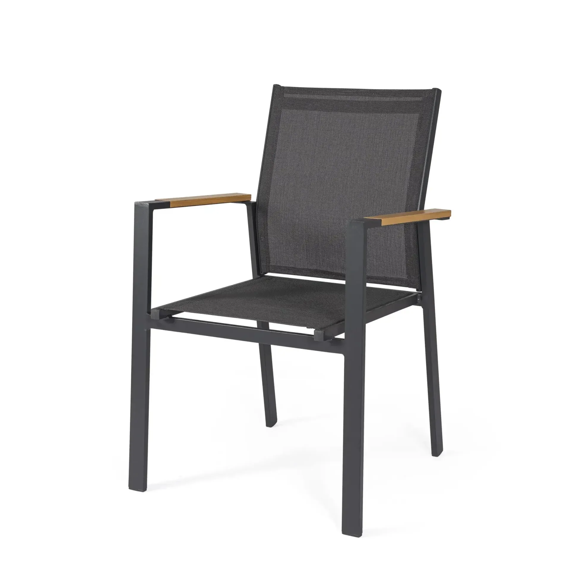 Krzesło ogrodowe HETA 56.5 x 57 Bizzotto antracytowe aluminium