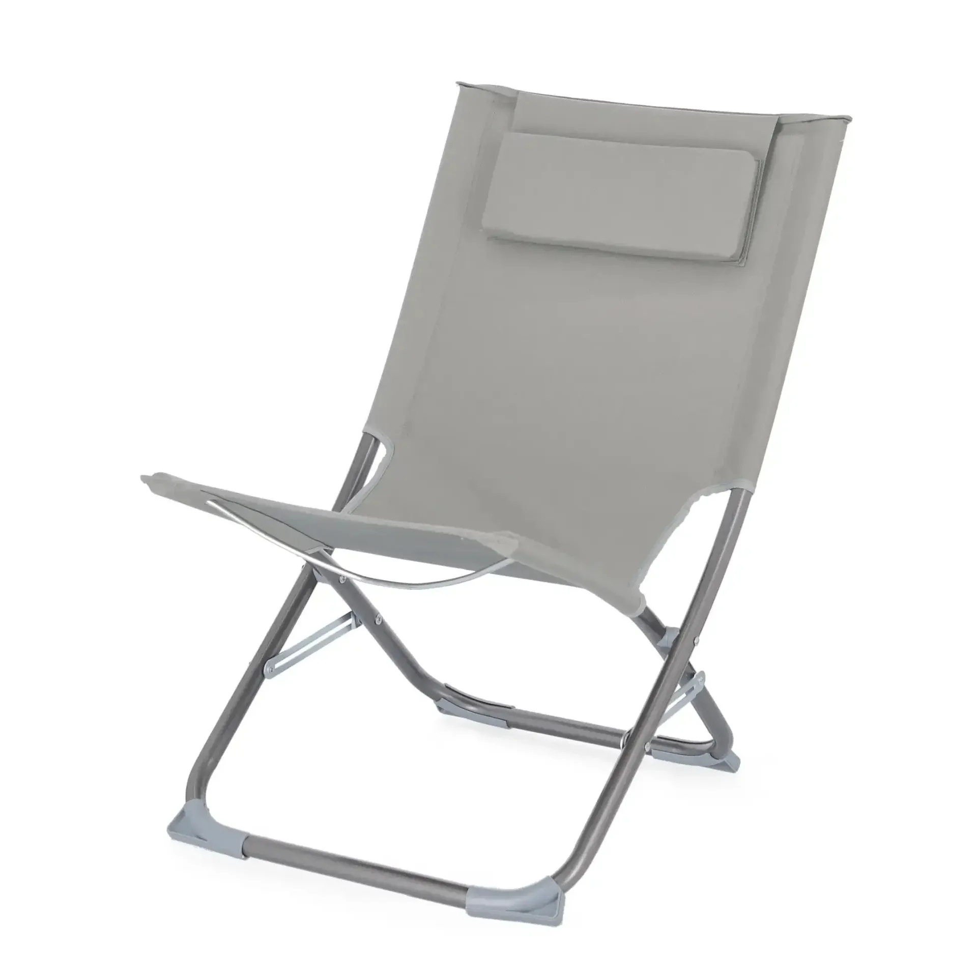 Krzesło składane turystyczne OCEAN 48 x 68 Bizzotto szare stal