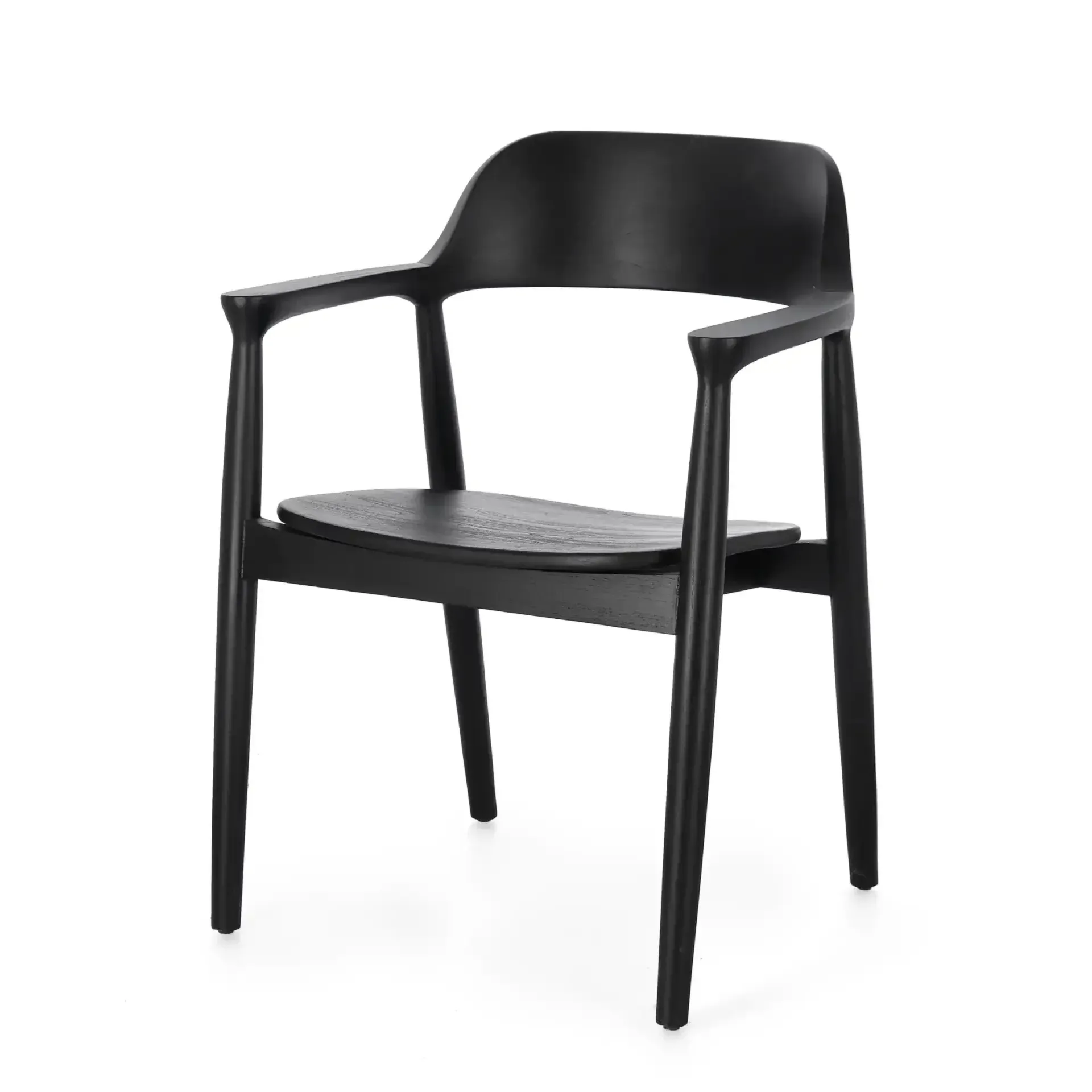 Krzesło IDRIS 60 x 54 Bizzotto czarne drewno teak