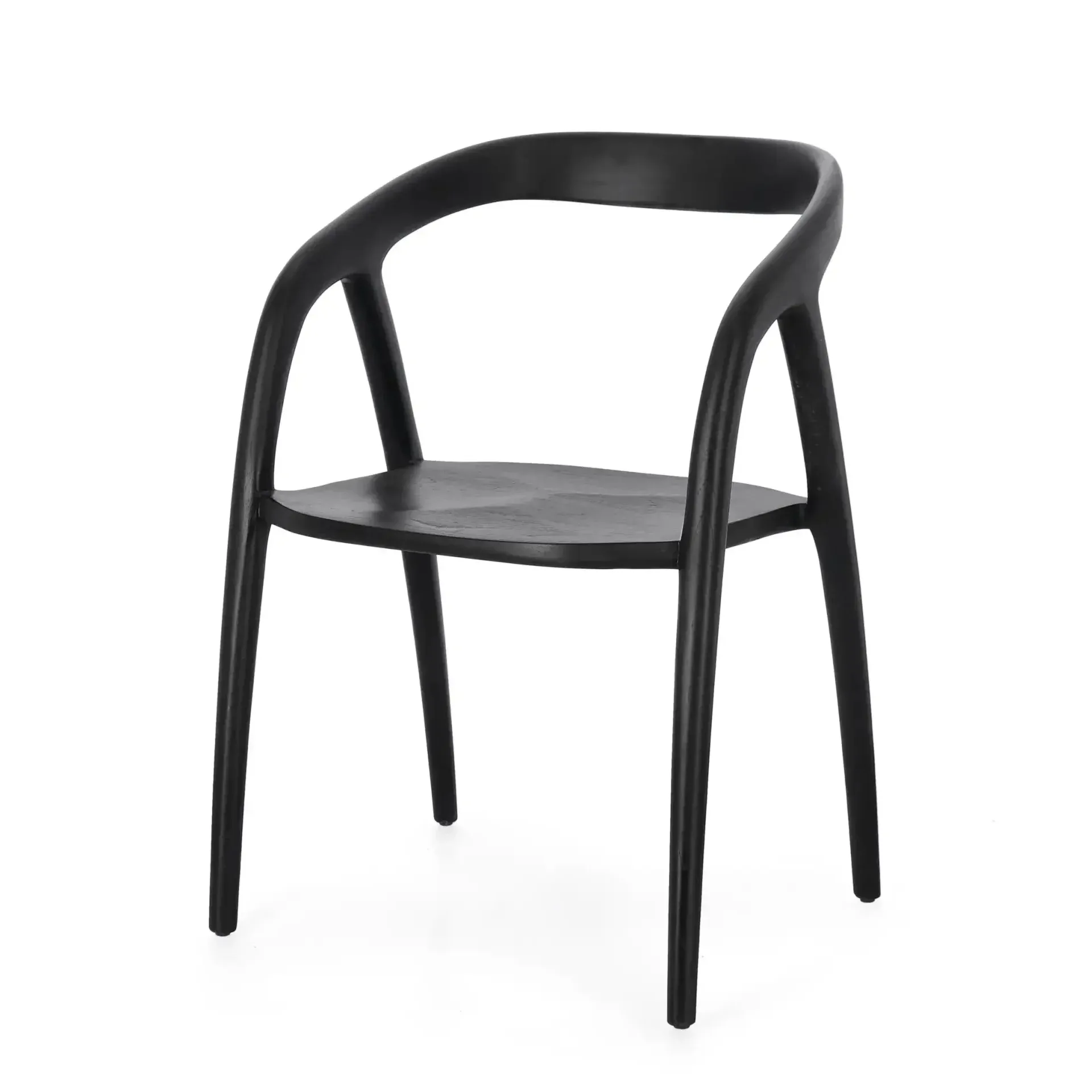 Krzesło DOTTU 55 x 56.5 Bizzotto czarne drewno teak