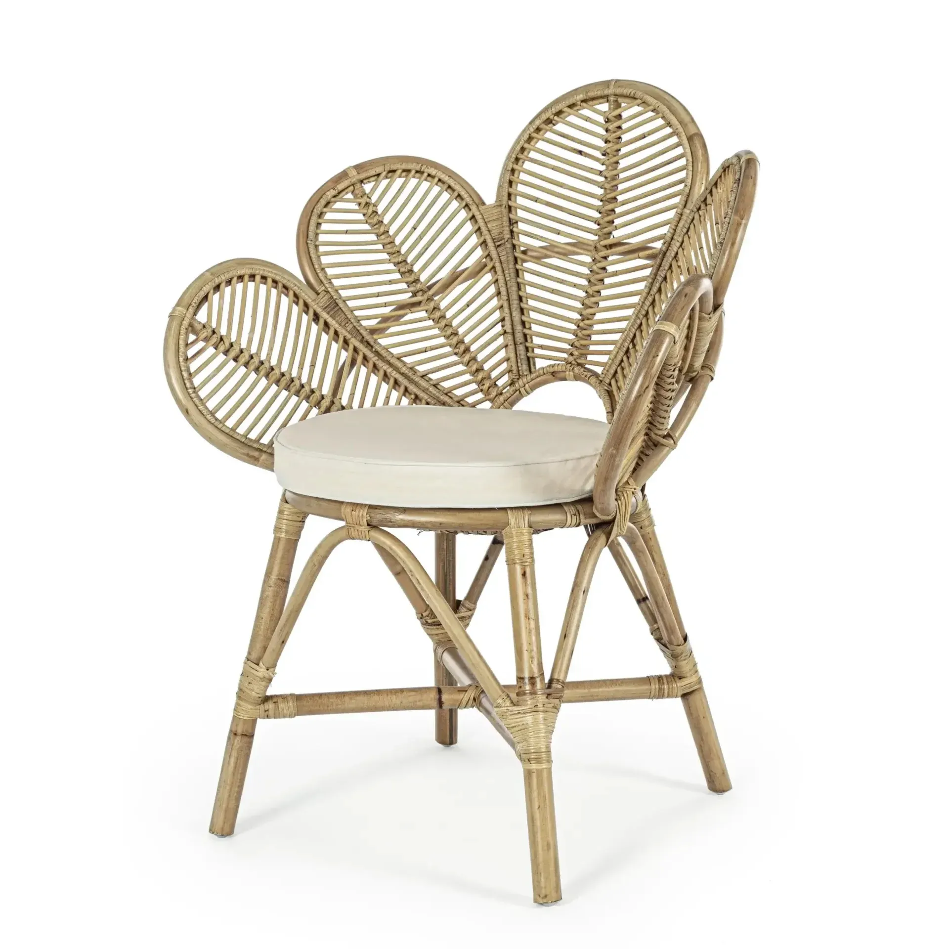 Fotel FLORES 77 x 62 Bizzotto beżowy rattan