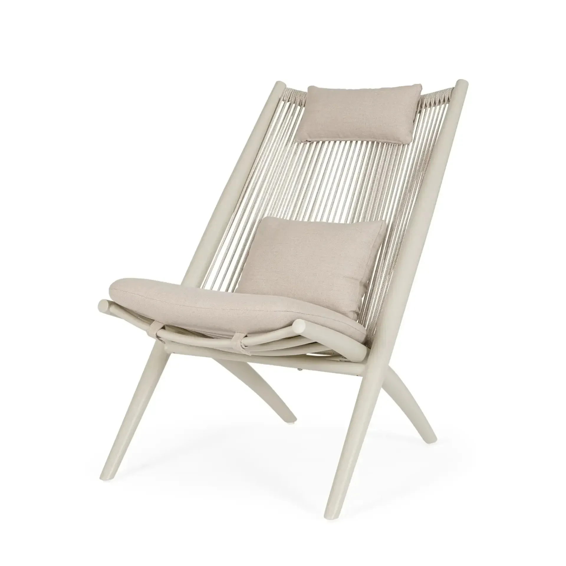 Fotel ogrodowy ALOHA 66x84 Bizzotto biały aluminium