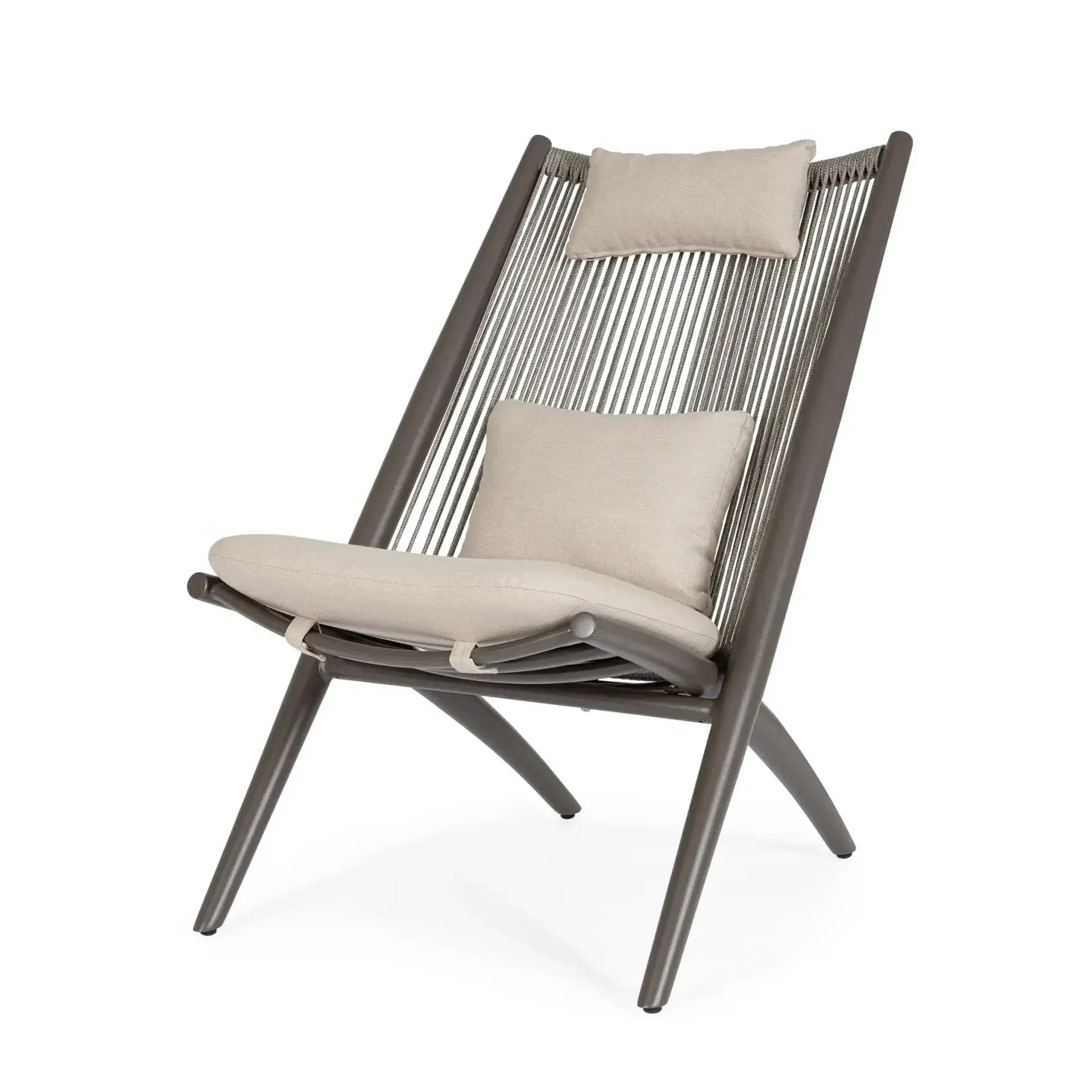 Fotel ogrodowy ALOHA 66x84 Bizzotto szary aluminium