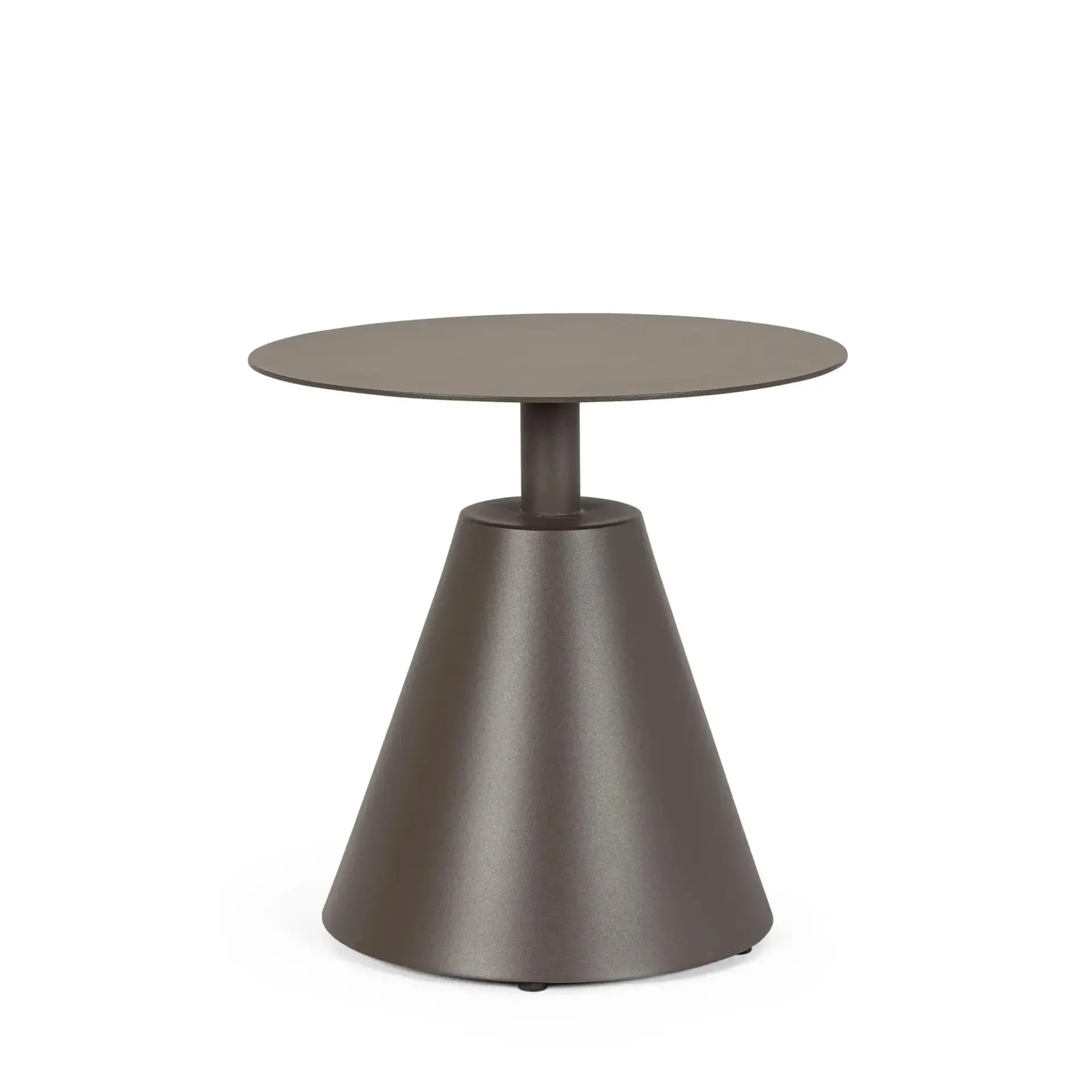 Stolik ogrodowy ALOHA Ø50 Bizzotto brązowy aluminium