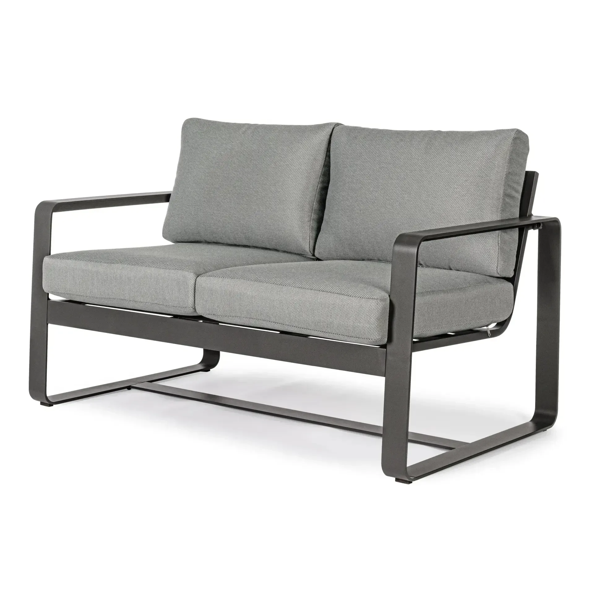 Sofa ogrodowa 2 osobowa MERRIGAN 134x78 Bizzotto szara aluminium