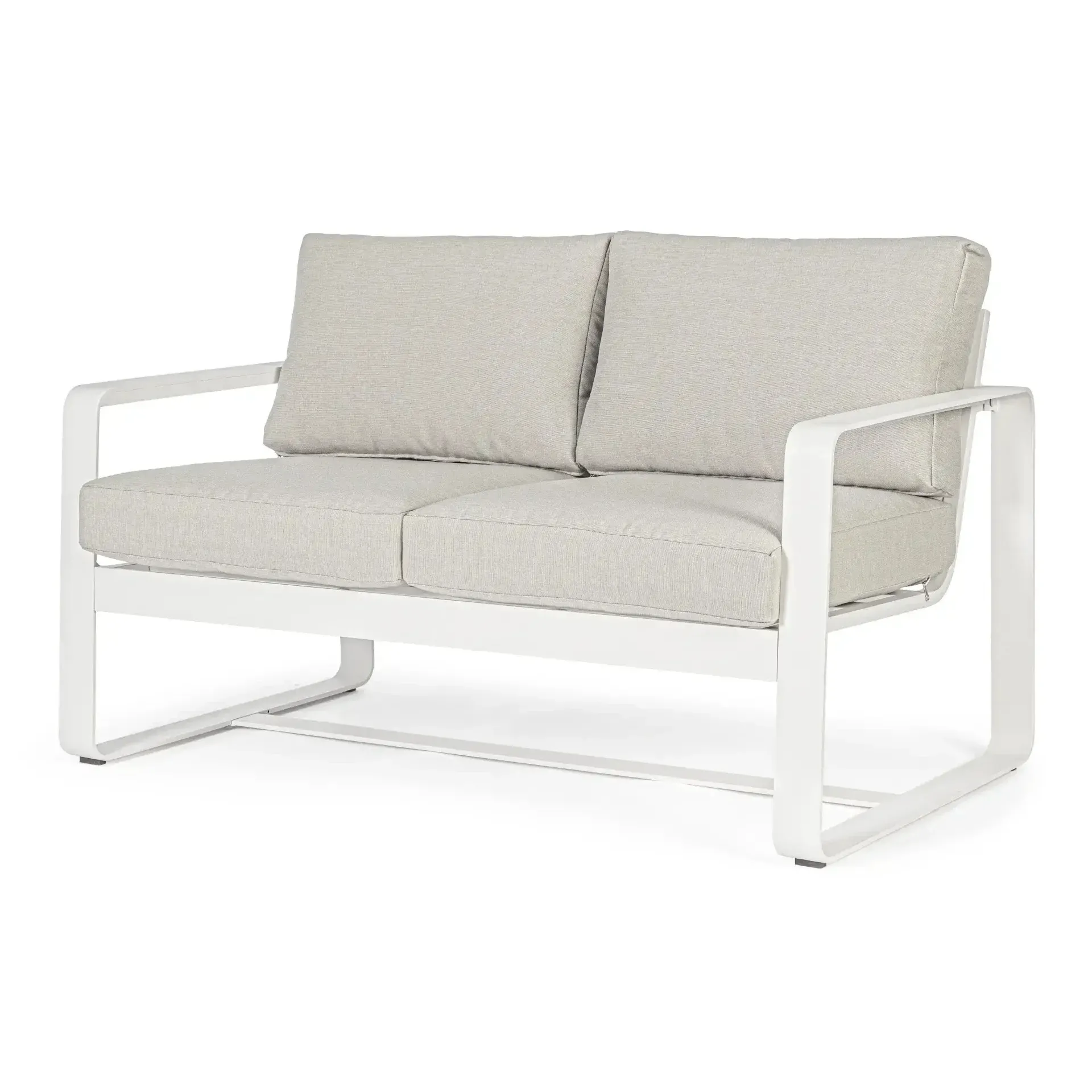 Sofa ogrodowa 2 osobowa MERRIGAN 134x78 Bizzotto biała aluminium