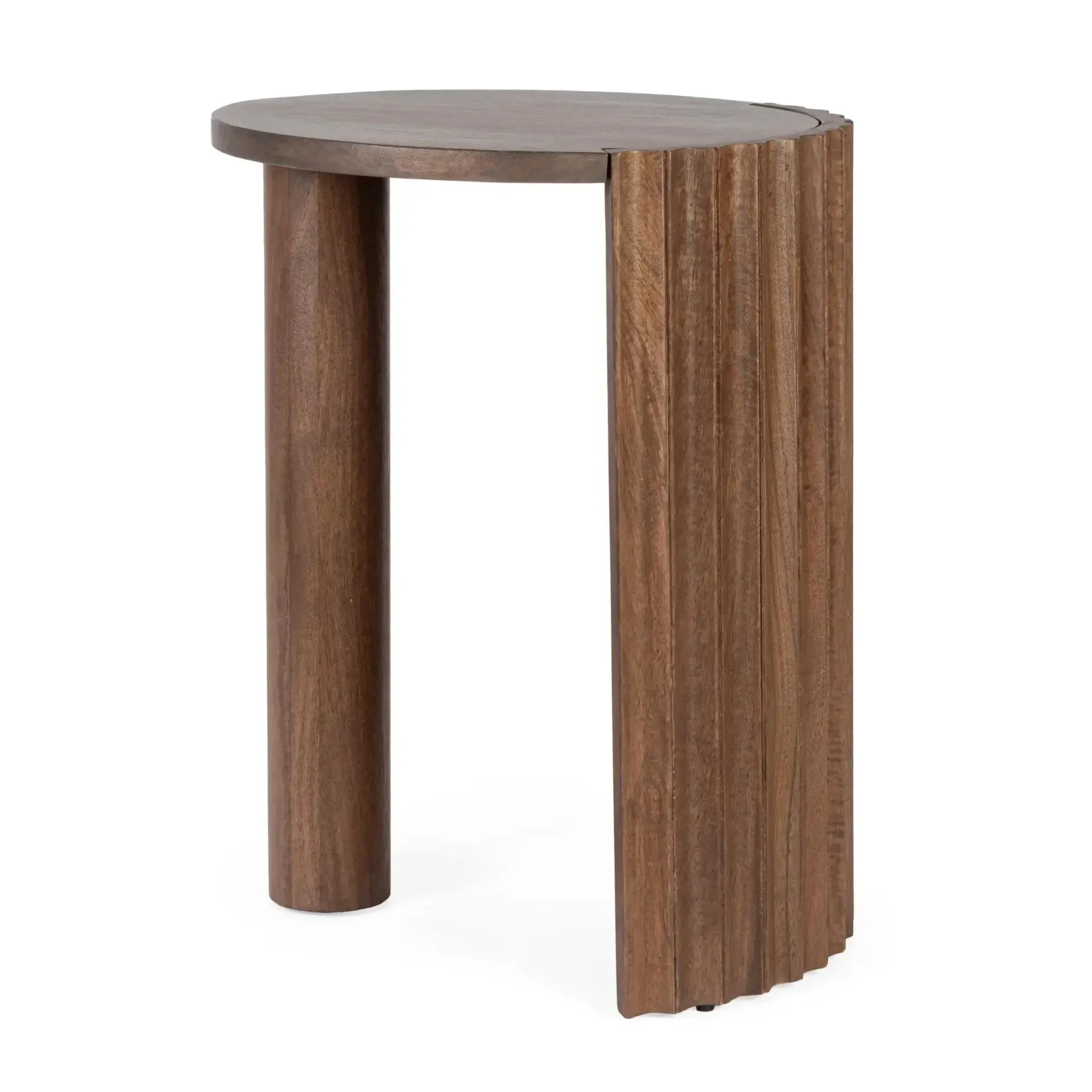 Stolik kawowy ORISSA Ø50 Bizzotto brązowy drewno