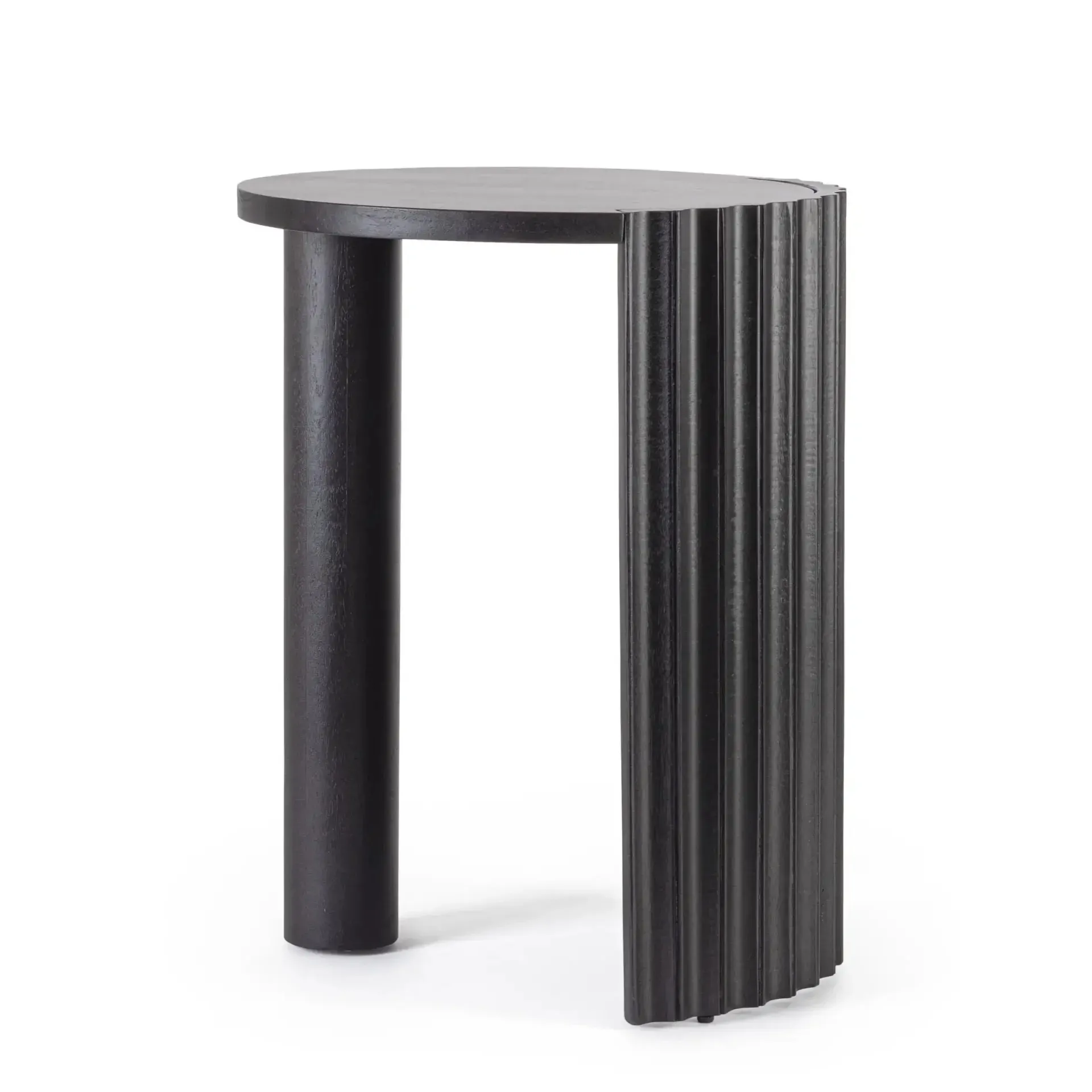 Stolik kawowy ORISSA Ø50 Bizzotto czarny drewno