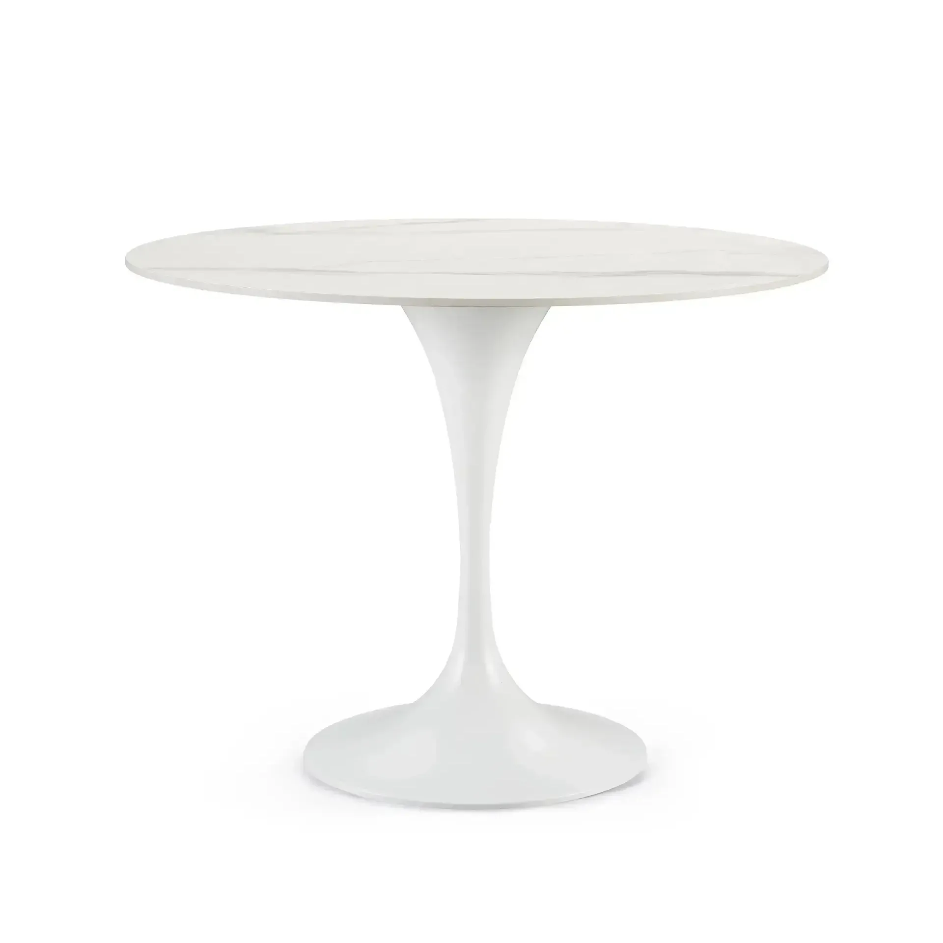 Stół RONI Ø100 Bizzotto biały stal - gres