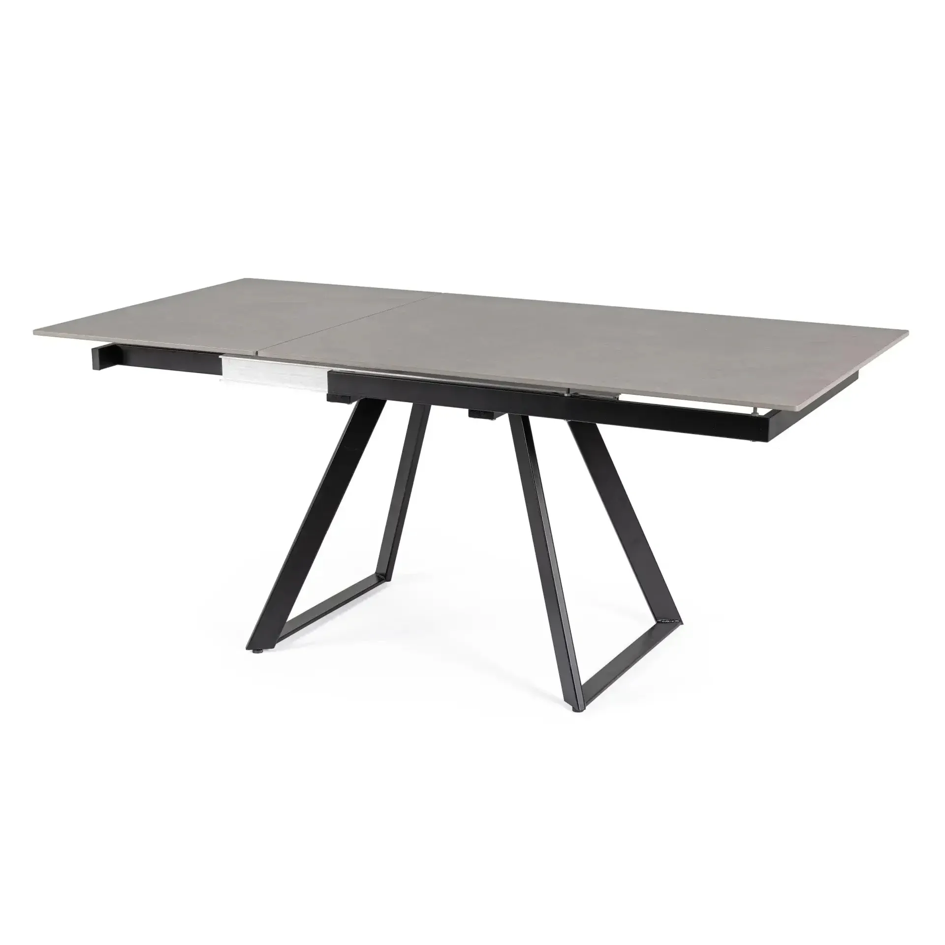 Stół rozkładany REETA 120-180x90 Bizzotto antracytowy stal - gres