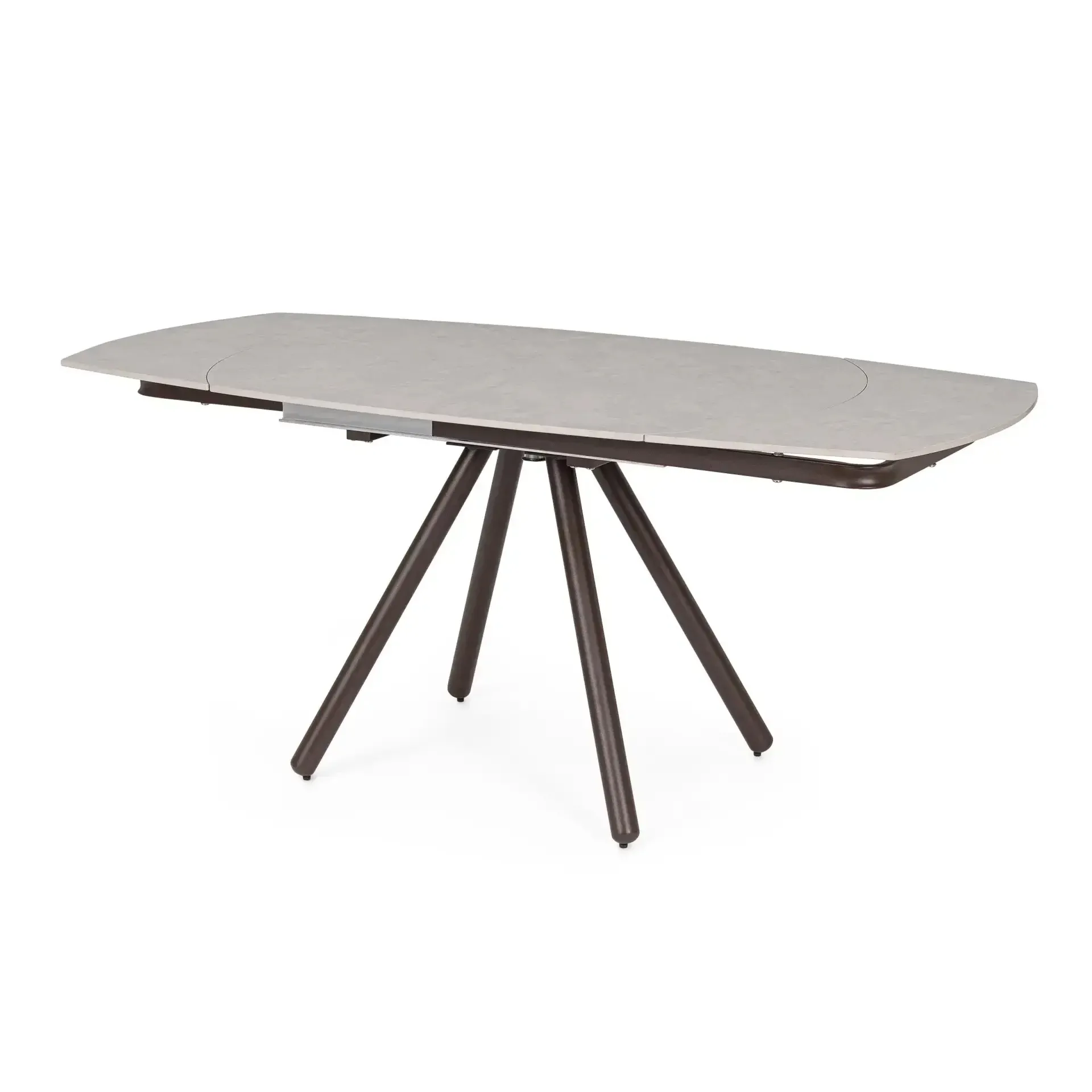 Stół rozkładany RAITA 120-180x89 Bizzotto szary stal - gres